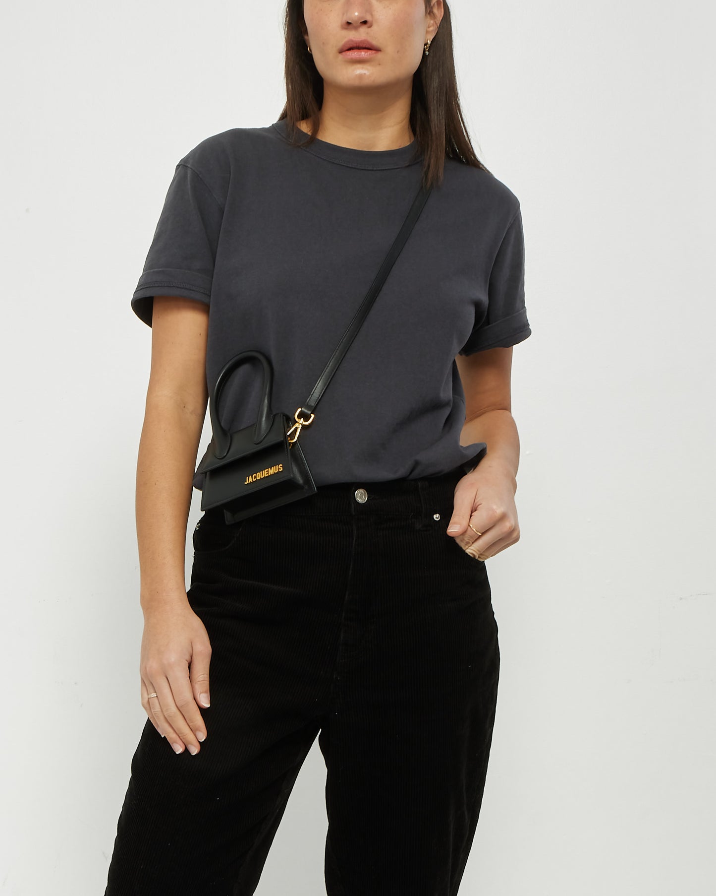 Jacquemus Black Leather Mini  
Le Chiquito
 Bag