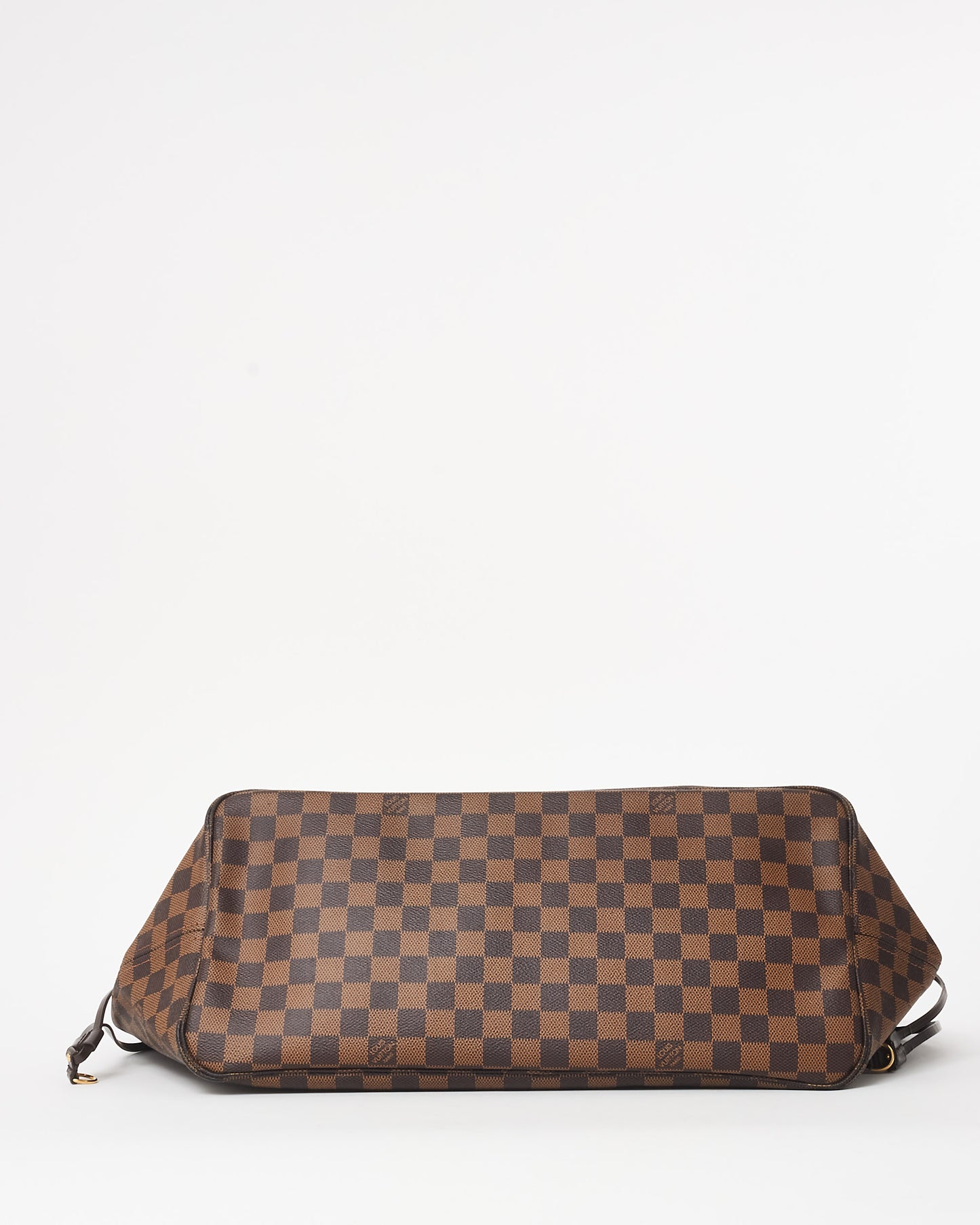 Louis Vuitton Coated Canvas Damier Ebene Neverfull GM Tote Bag W Pouch