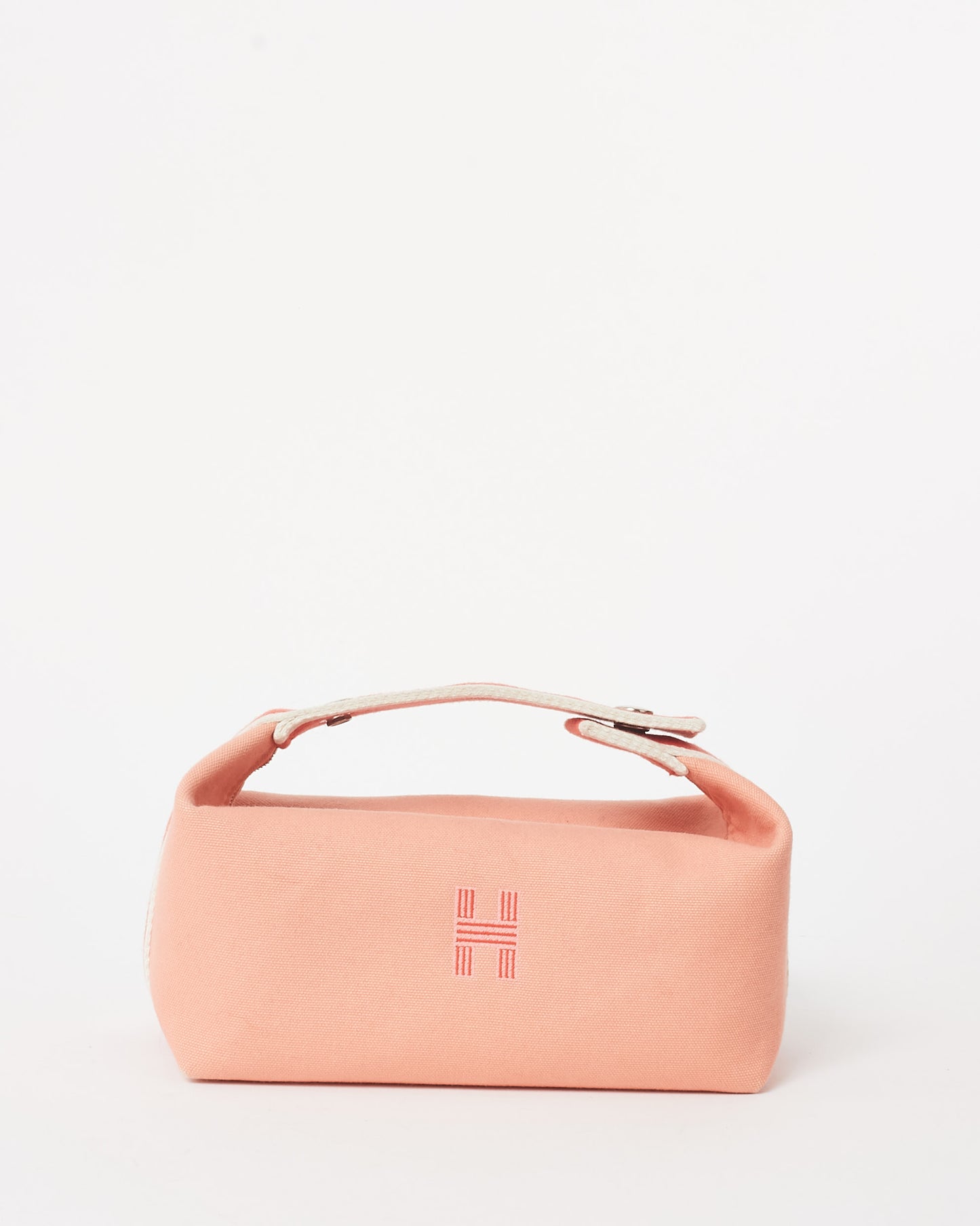 Hermès Light Pink 
Dark Pink Canvas Small Bride À Brac Bag