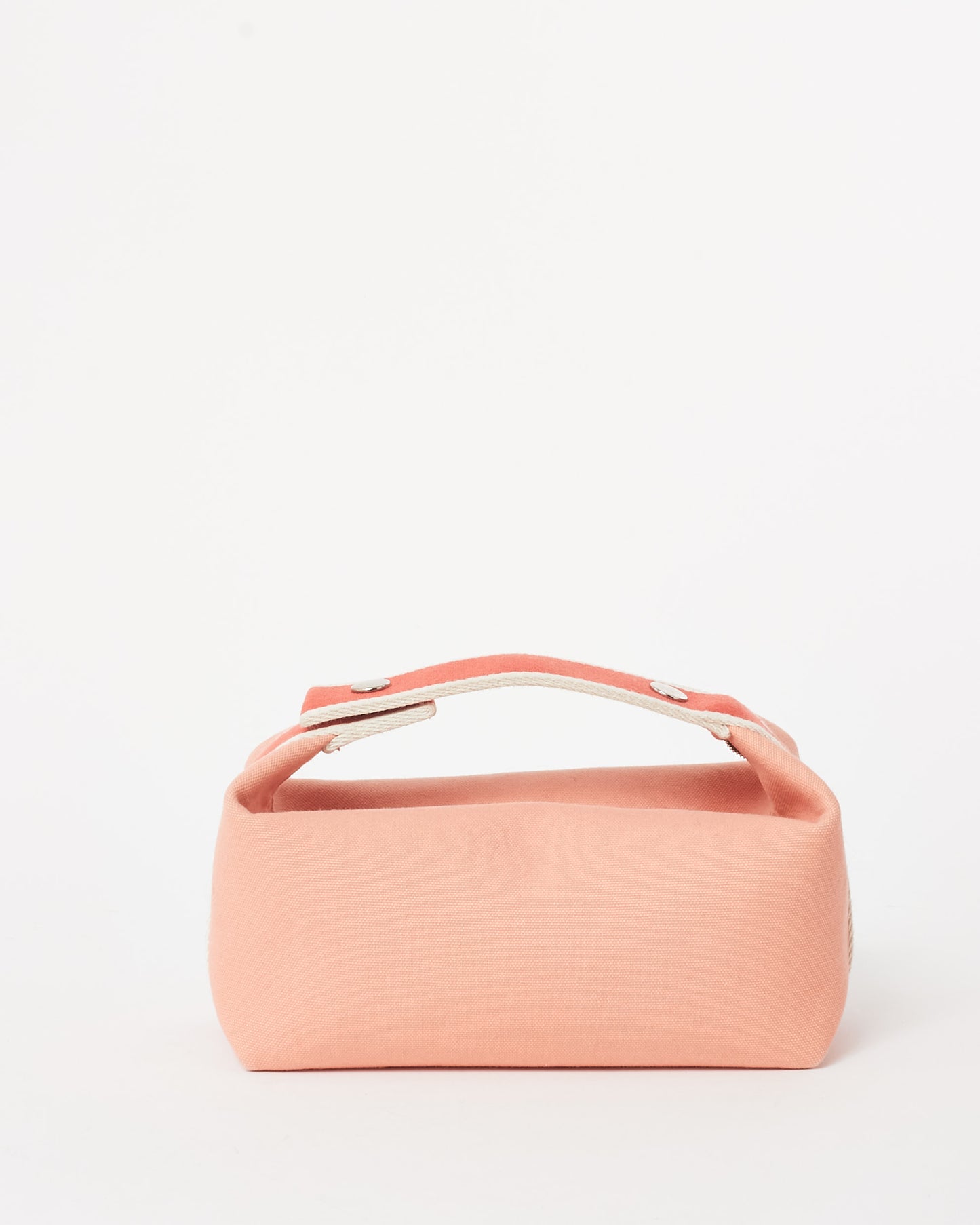 Hermès Light Pink 
Dark Pink Canvas Small Bride À Brac Bag