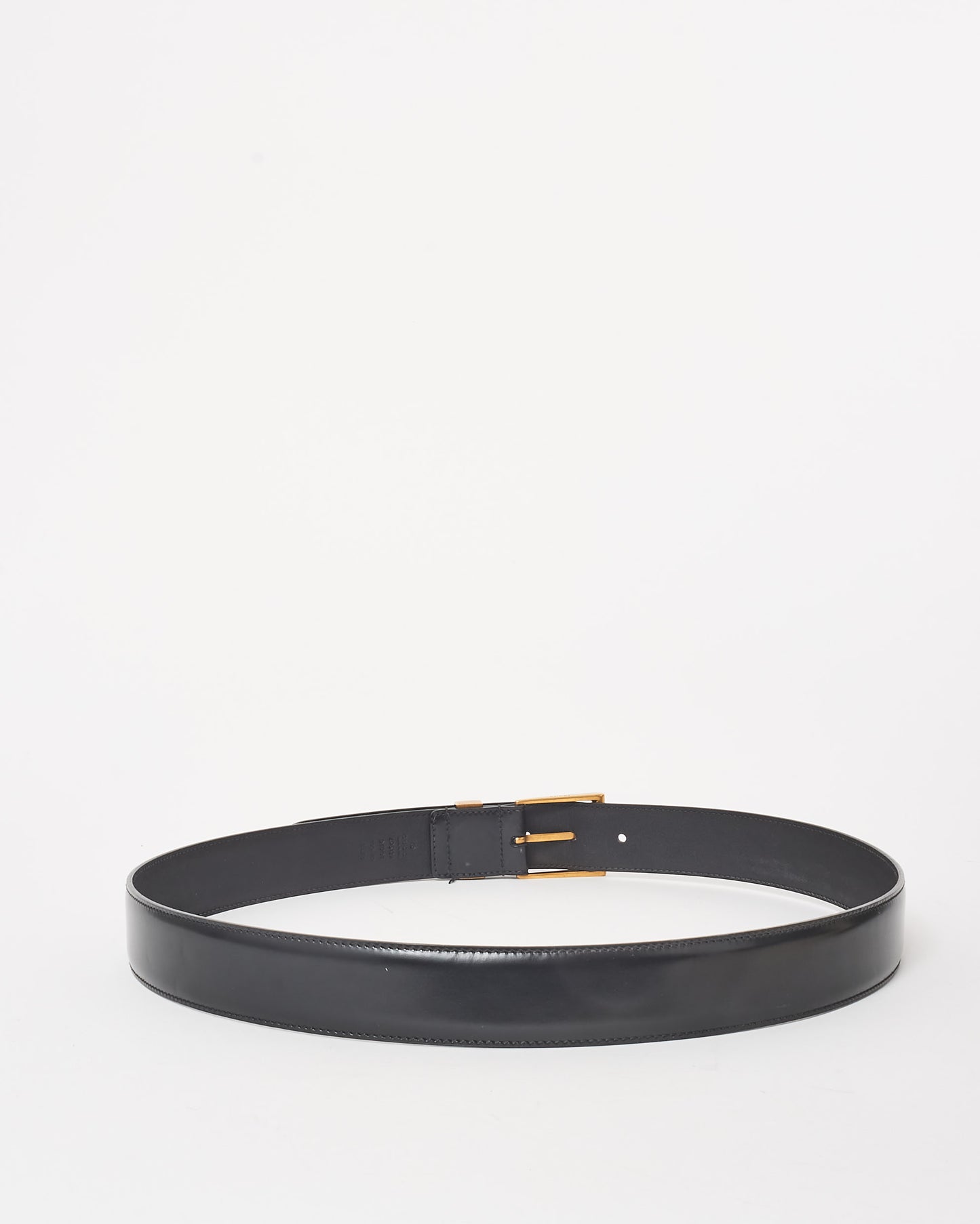 Gucci Black Leather Gold Tiger Buckle Belt - 100/40