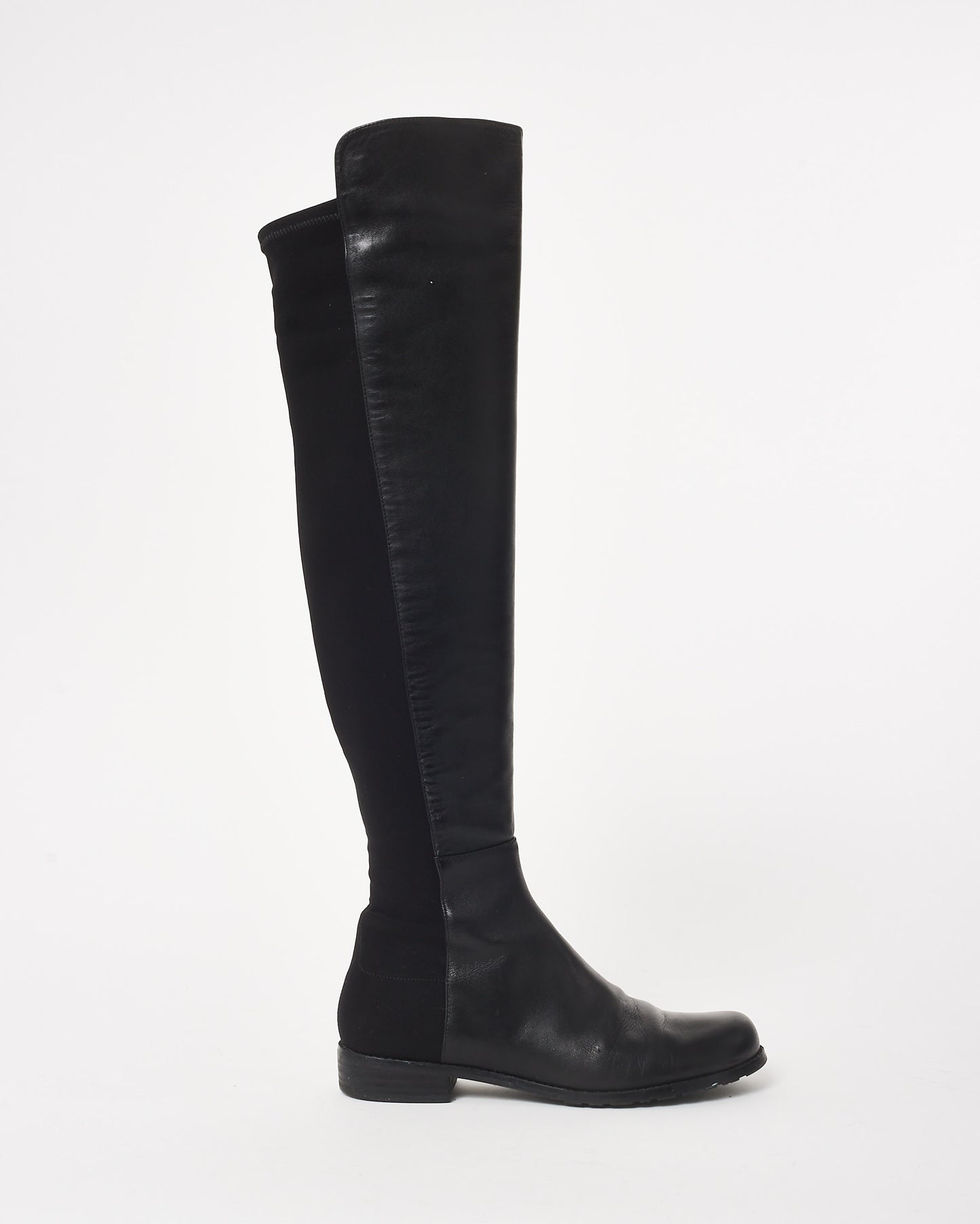 Stuart Weitzman Black Leather 50/50 Knee Boots - 6.5