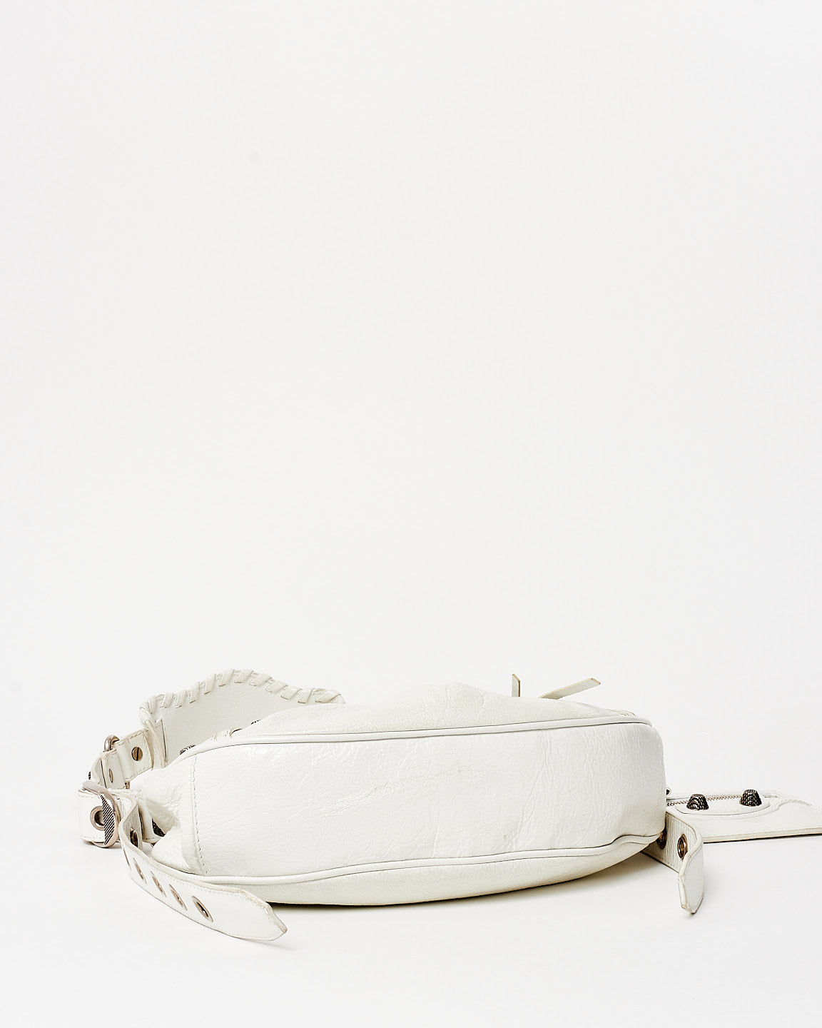 Balenciaga White Leather Le Cagole XS Bag