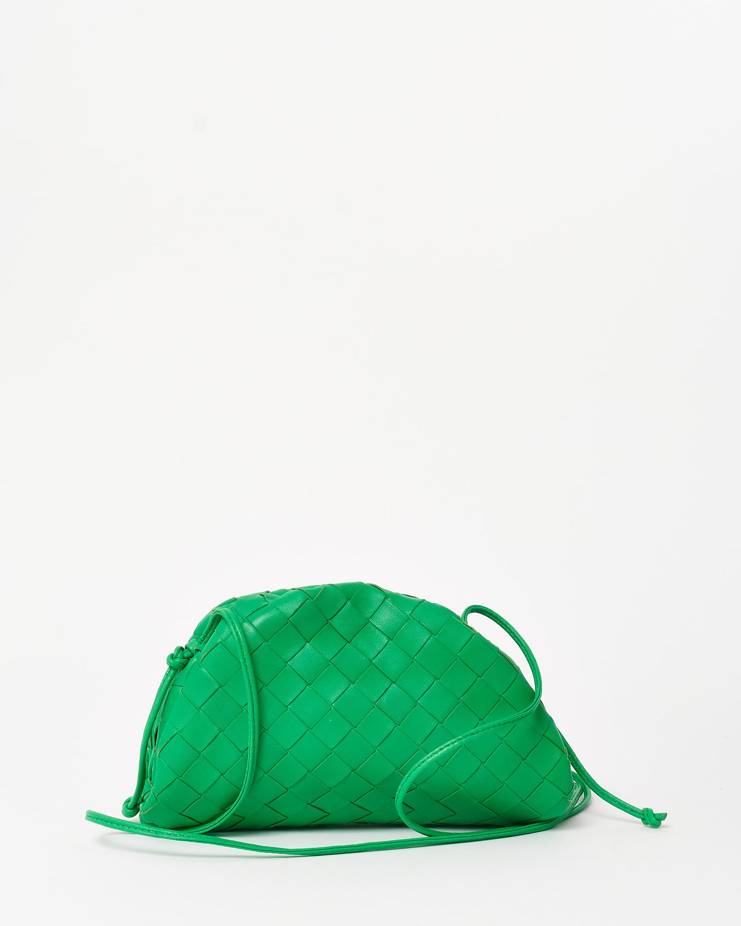 Bottega Veneta Parakeet Green Intrecciato Leather Mini Pouch