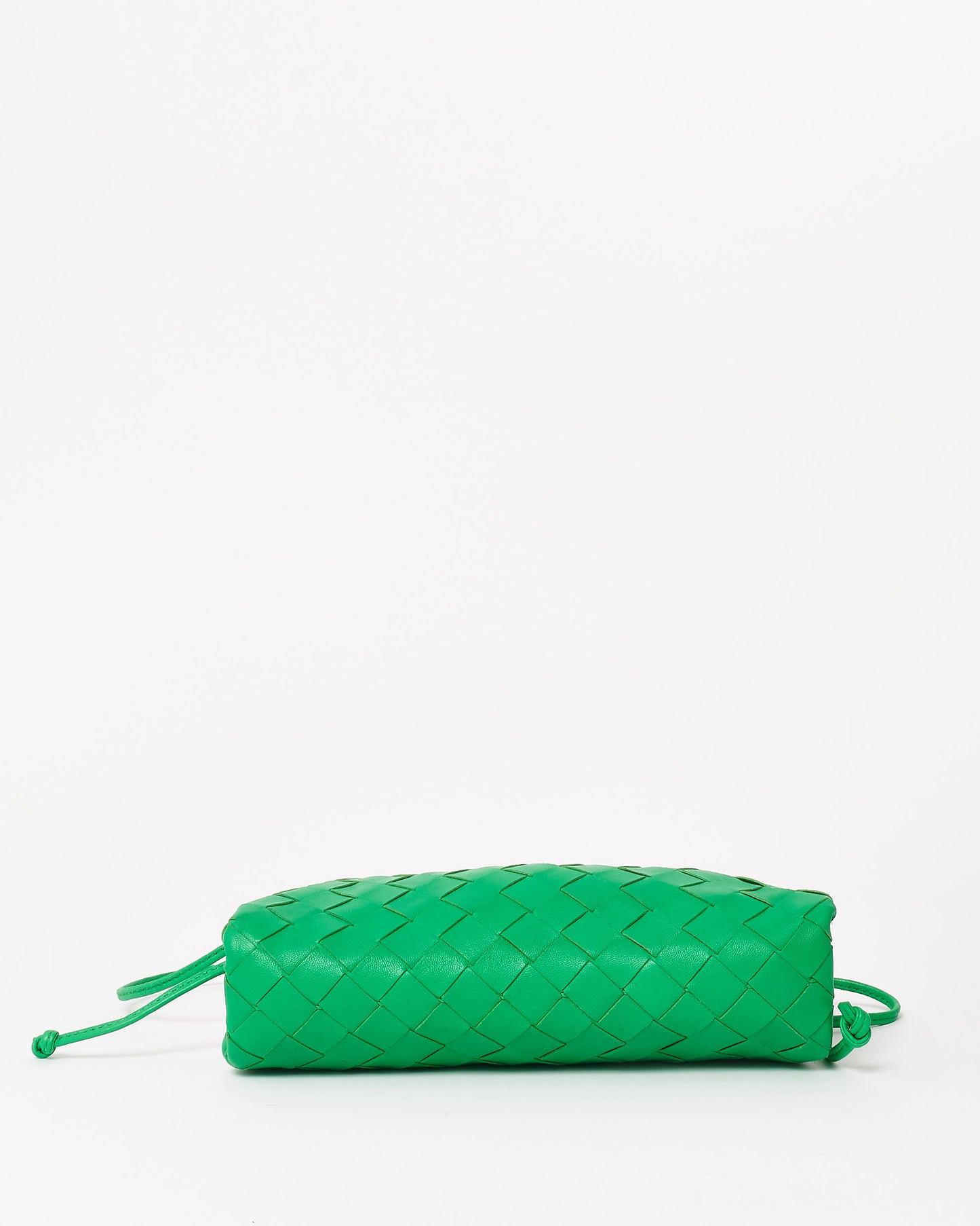 Bottega Veneta Parakeet Green Intrecciato Leather Mini Pouch