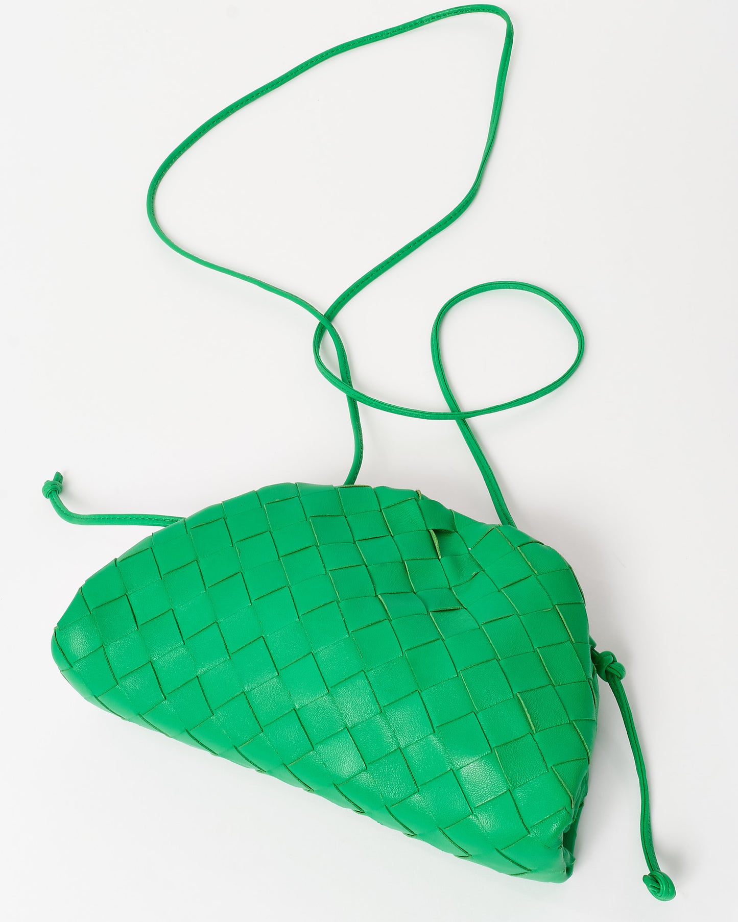 Bottega Veneta Parakeet Green Intrecciato Leather Mini Pouch