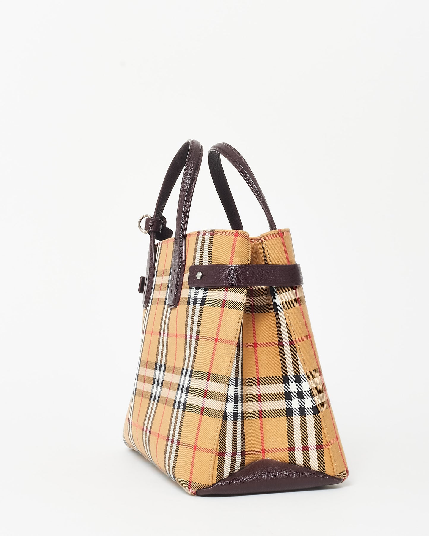 Burberry Haymarket Check Canvas Medium Banner Tote Bag