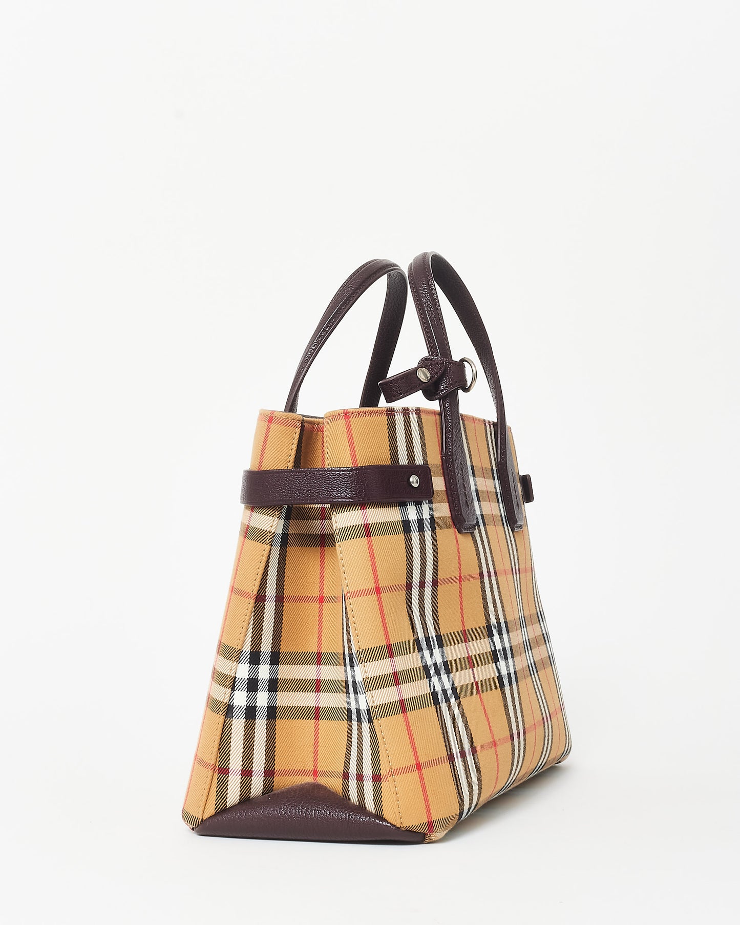 Burberry Haymarket Check Canvas Medium Banner Tote Bag