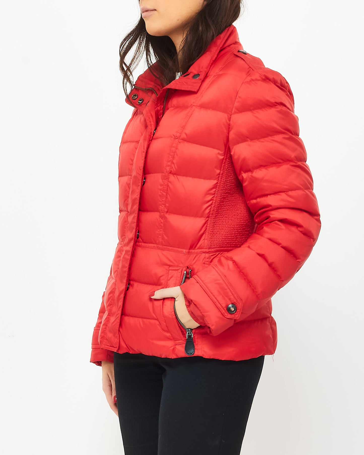 Burberry Red Puffer Jacket - XS