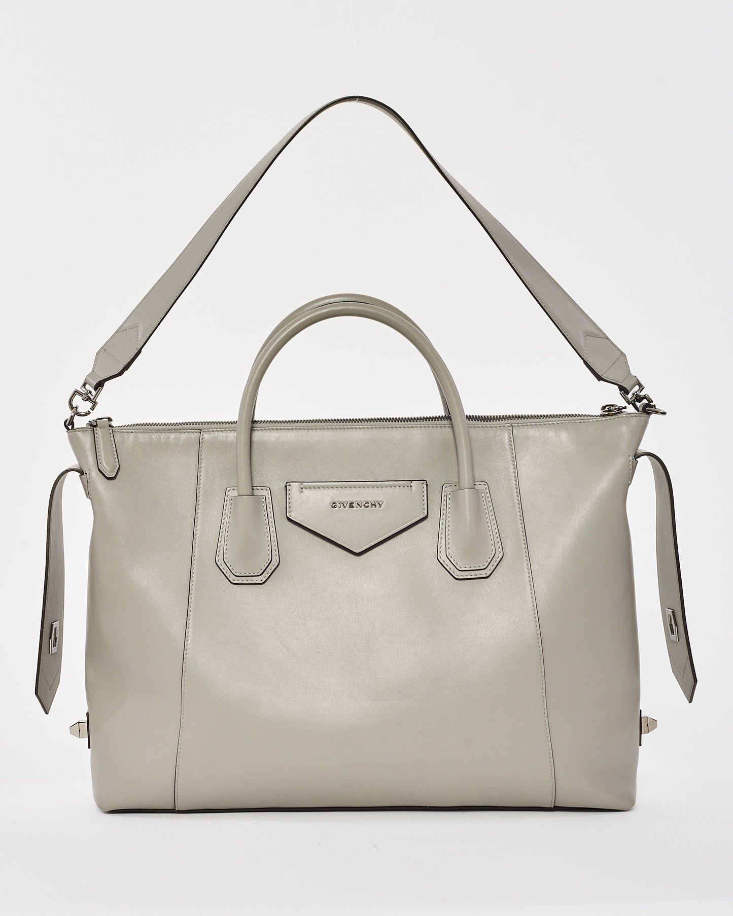 Givenchy Grey Leather Medium Soft Antigona Tote Bag