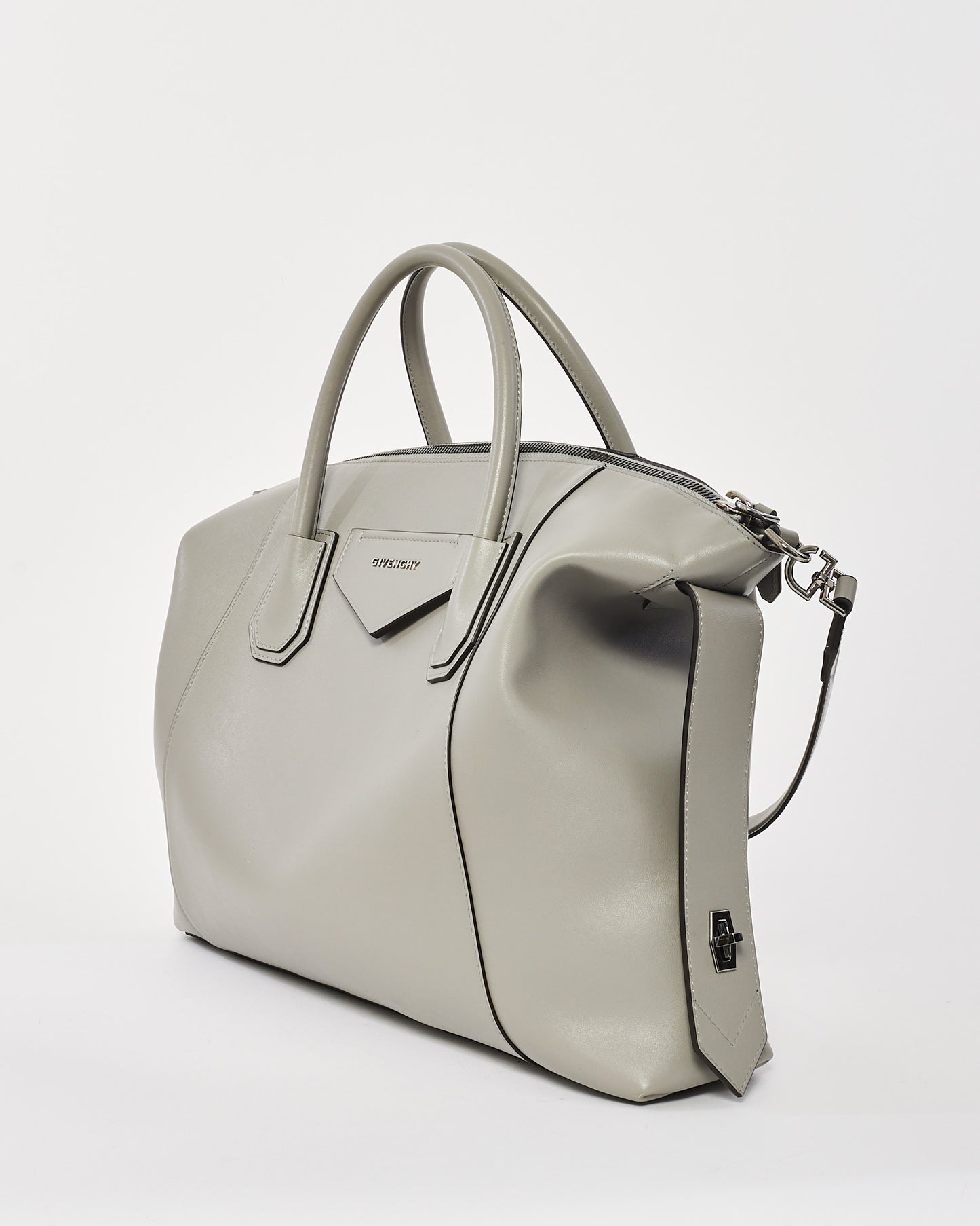 Givenchy Grey Leather Medium Soft Antigona Tote Bag