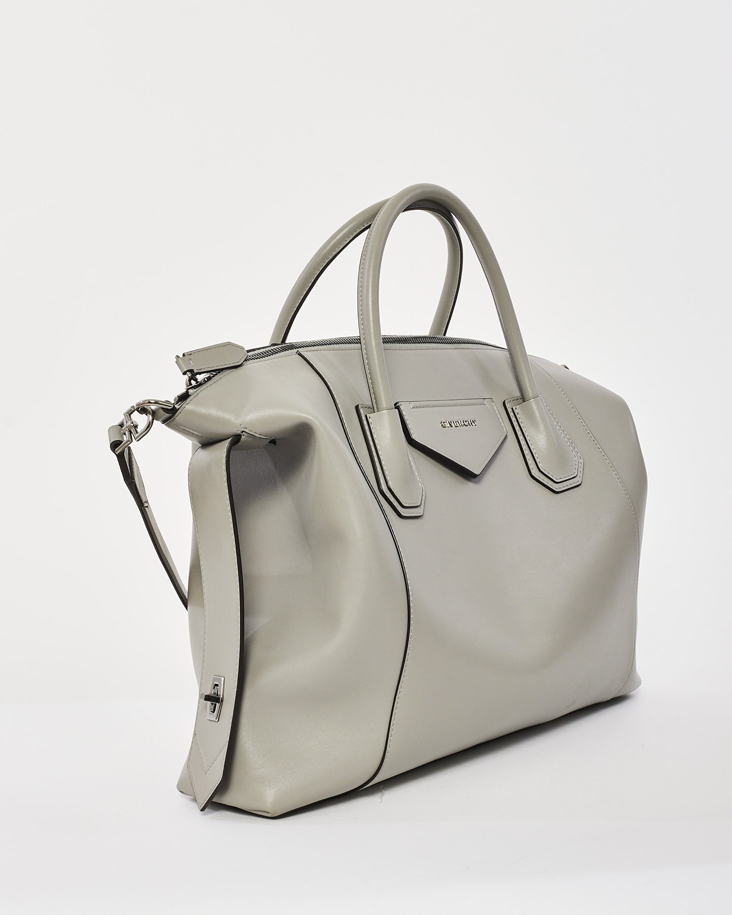 Givenchy Grey Leather Medium Soft Antigona Tote Bag