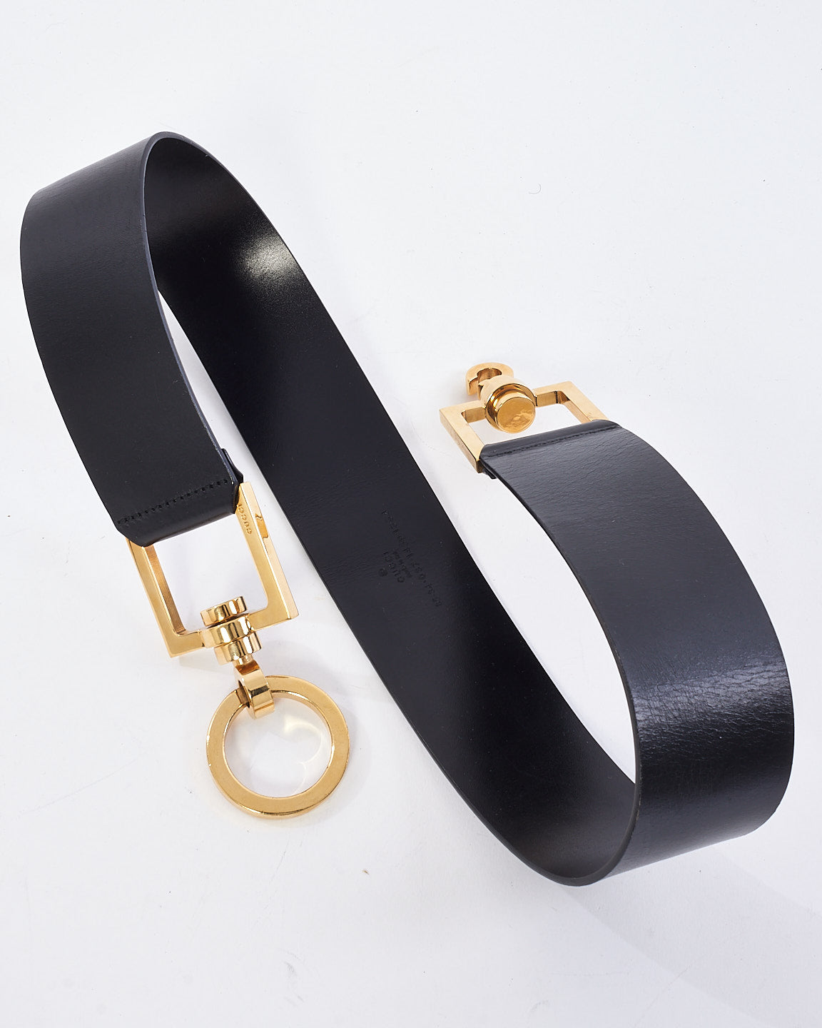 Gucci Black Leather Horsebit Link Belt - 85/34