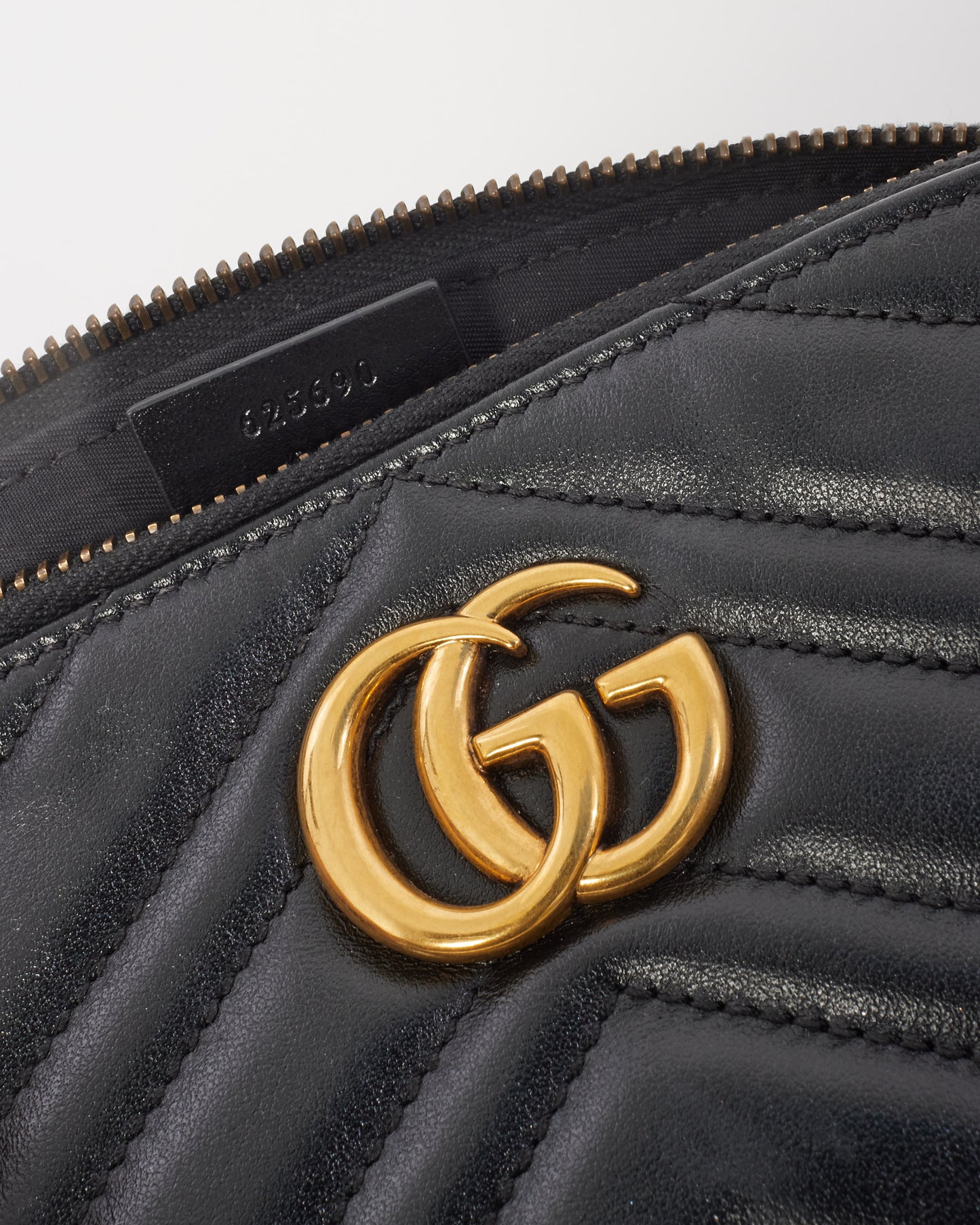 Gucci Black Leather Marmont Cosmetic Case