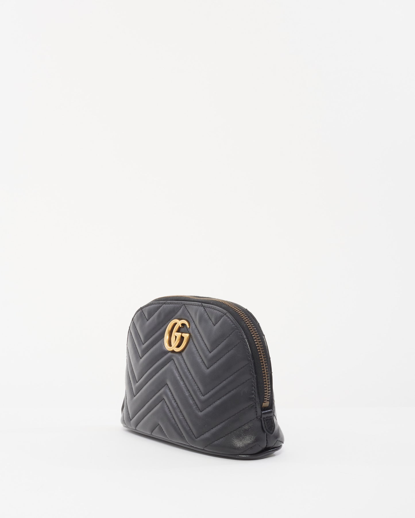 Gucci Black Leather Marmont Cosmetic Case