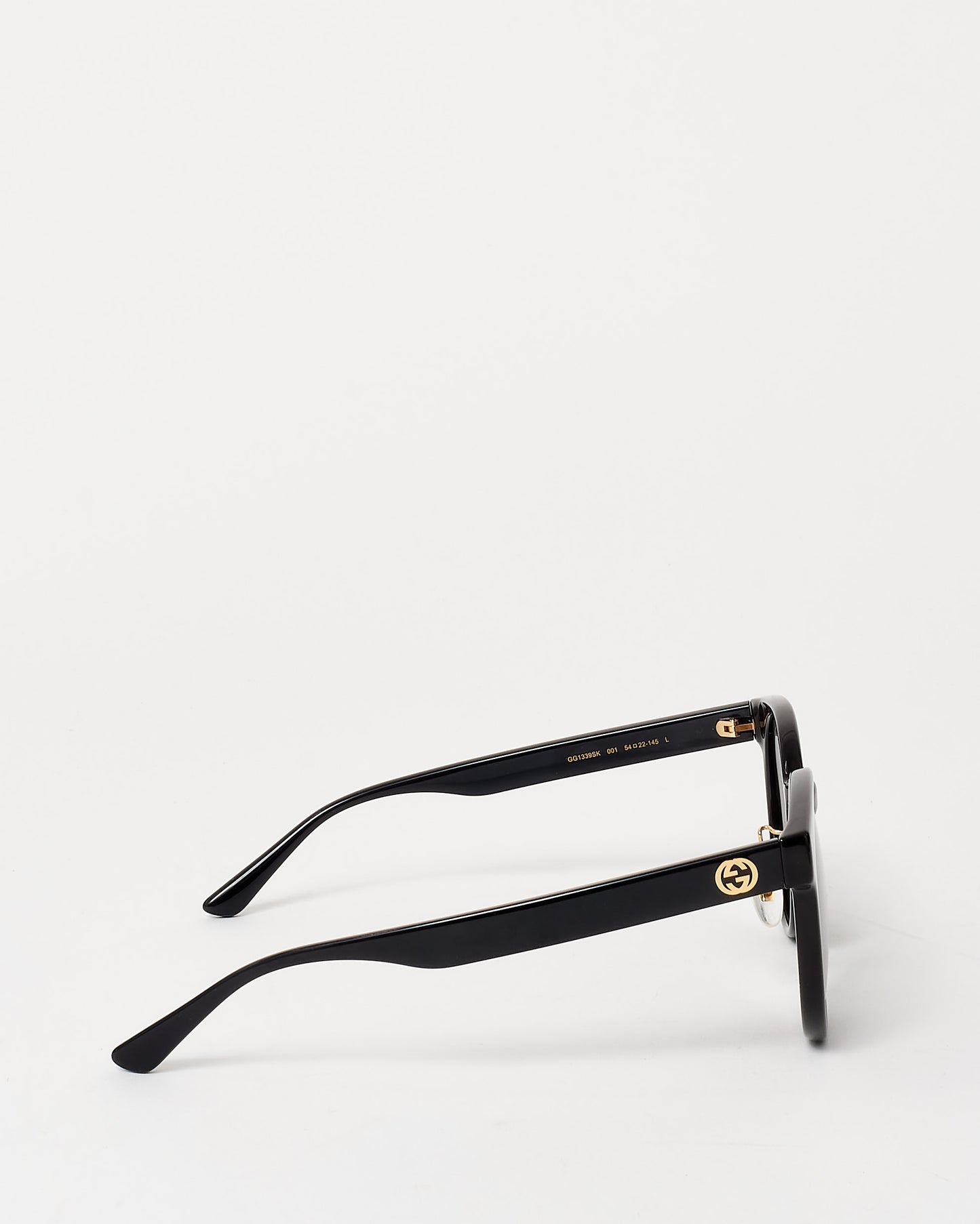 Gucci Black Logo Round GG1339SK Sunglasses