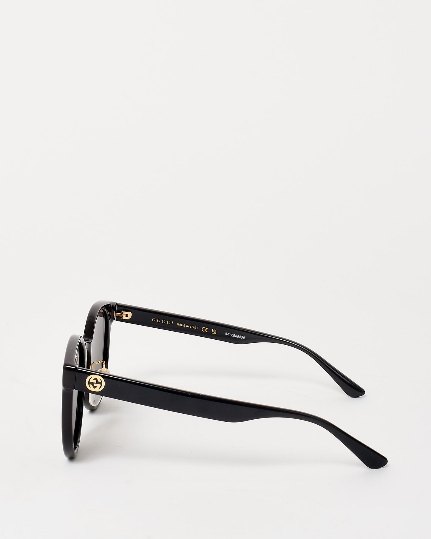 Gucci Black Logo Round GG1339SK Sunglasses