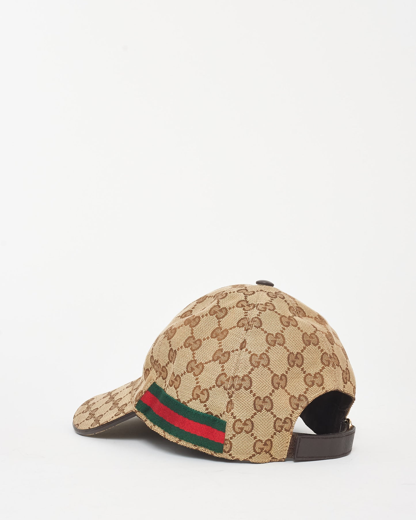 Gucci Monogram Canvas Web Baseball Cap - M