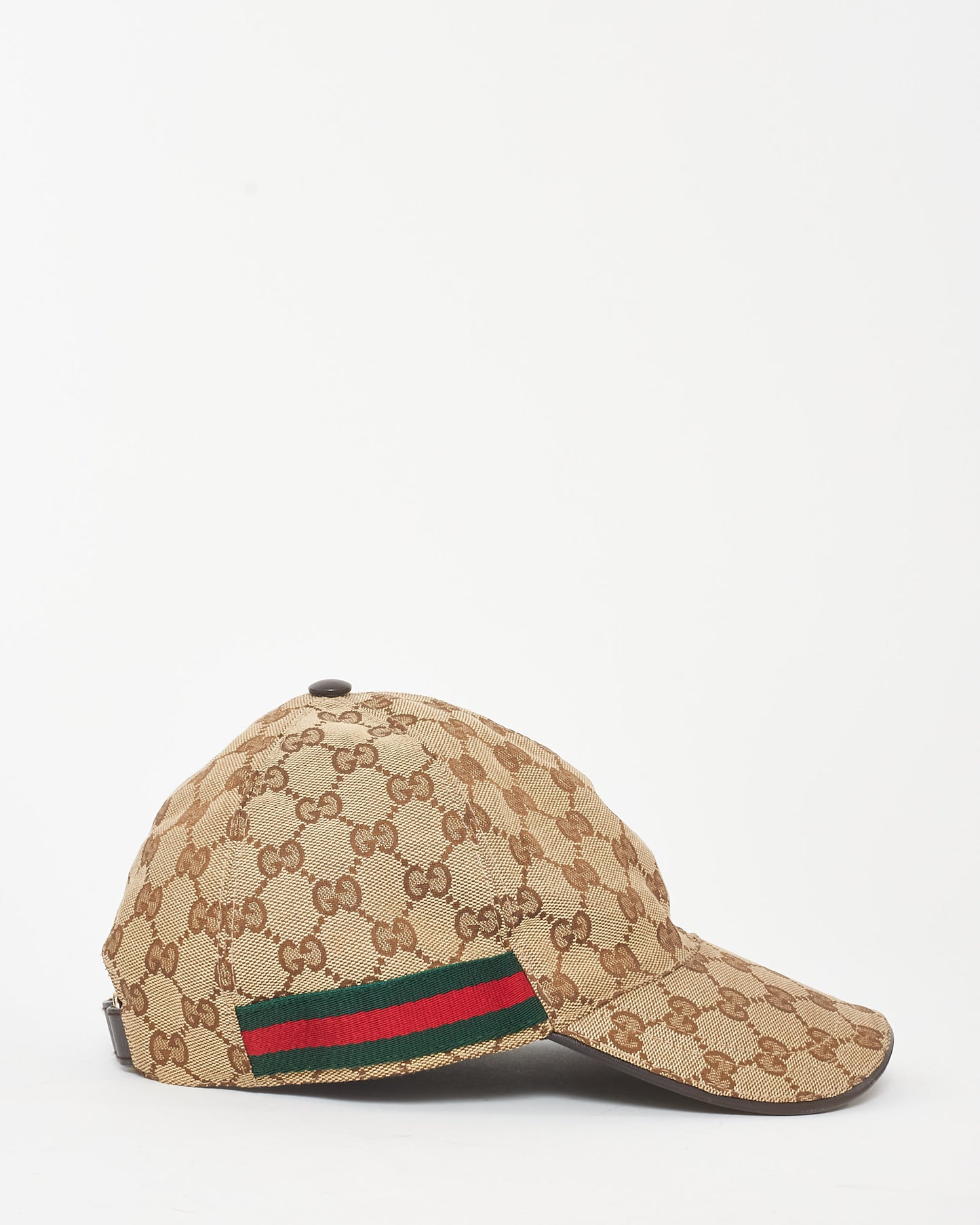 Gucci Monogram Canvas Web Baseball Cap - M