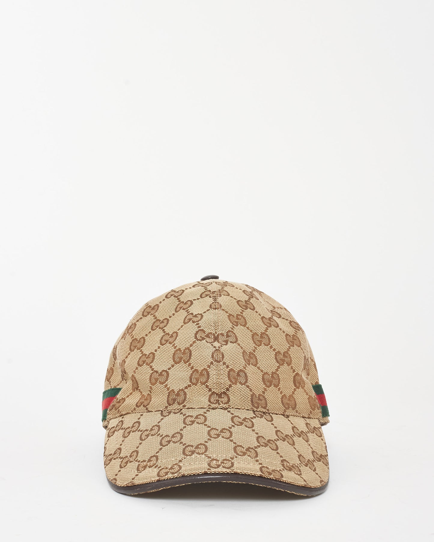 Gucci Monogram Canvas Web Baseball Cap - M