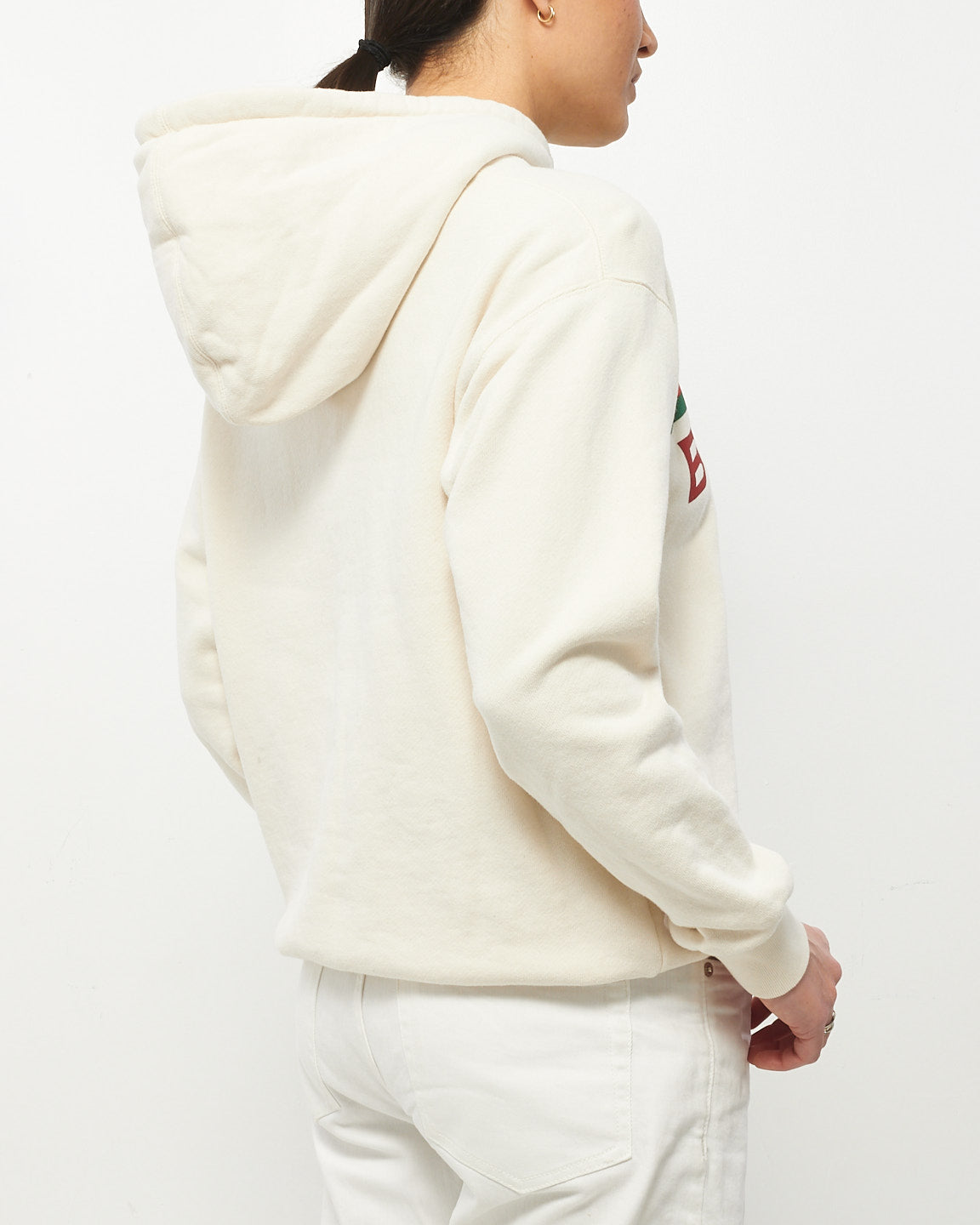 Gucci White Horsebit "Boutique" Logo Hoodie - XS