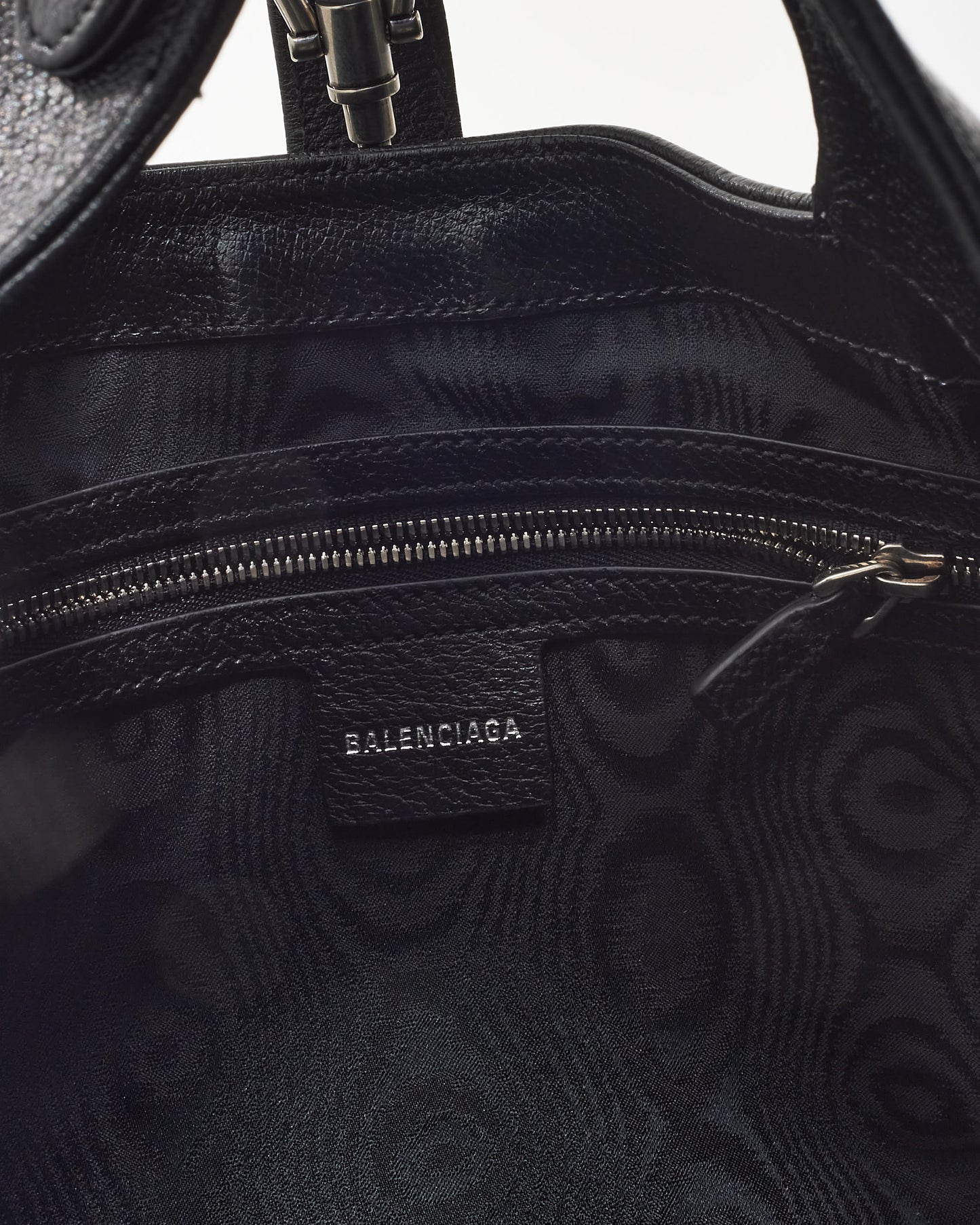 Gucci x Balenciaga Black Monogram Canvas The Hacker Project 1961 Small Jackie Bag