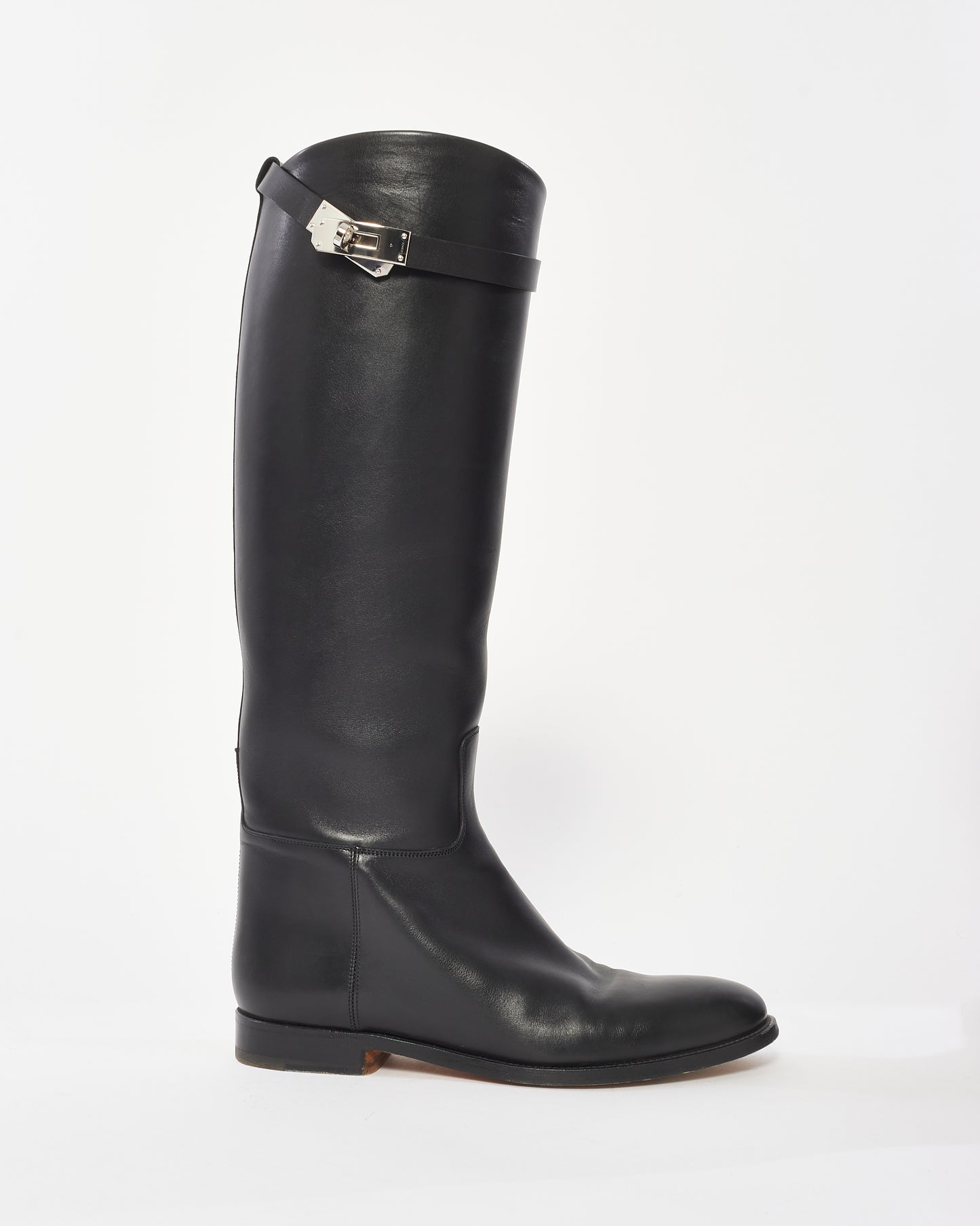 Hermès Black Leather Jumping Boots - 39