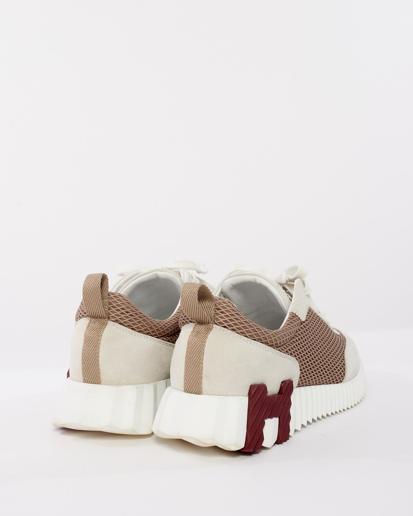 Hermès Beige Argile Mesh Bouncing Sneakers - 39