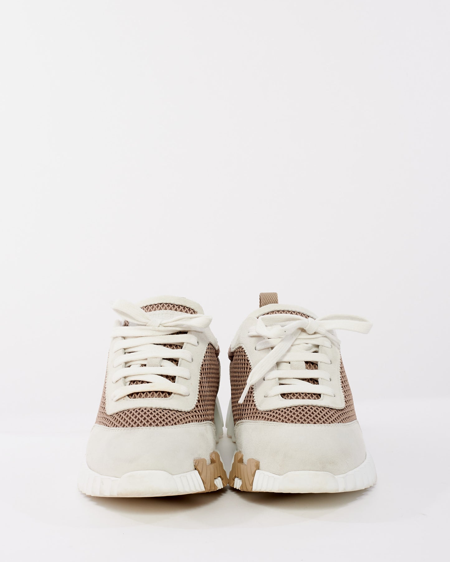 Hermès Beige Argile Mesh Bouncing Sneakers - 39