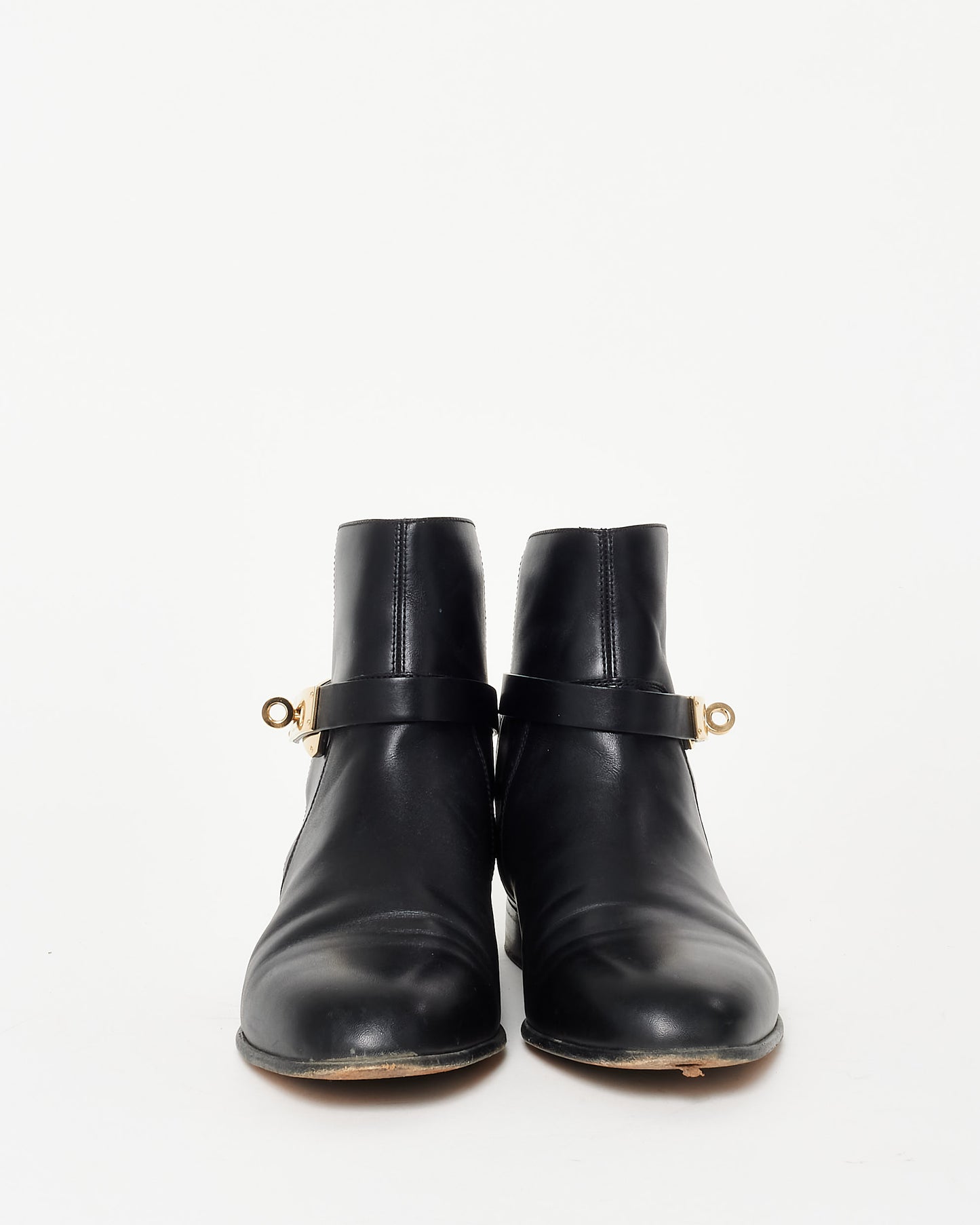 Hermès Black Leather GHW Neo Ankle Boot - 37