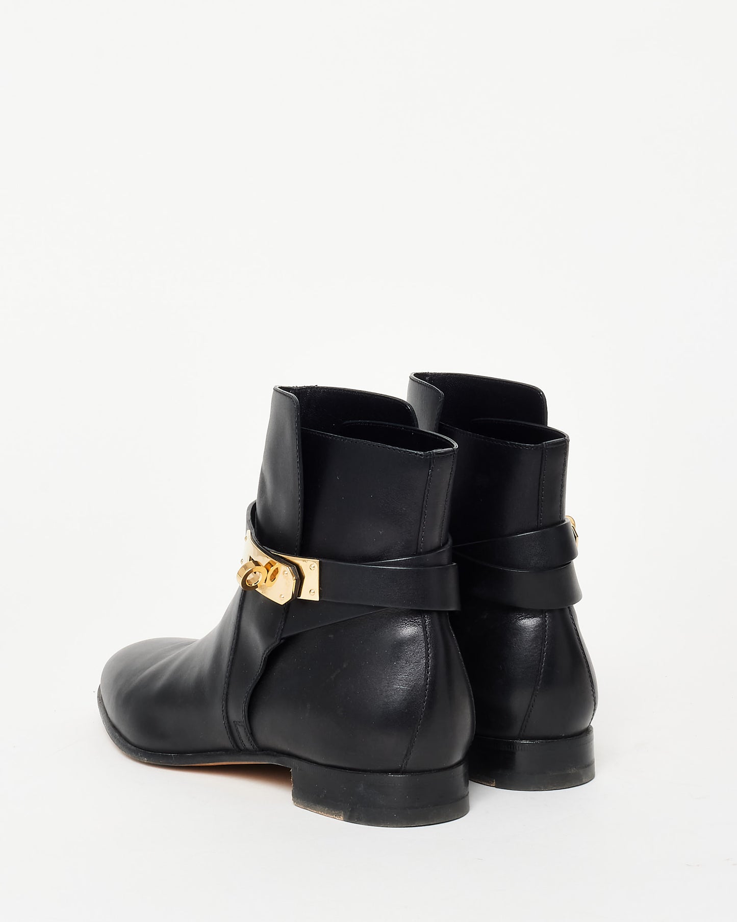 Hermès Black Leather GHW Neo Ankle Boot - 37