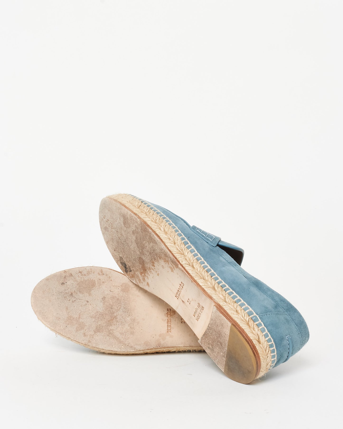 Hermès Blue Suede Trip Espadrilles - 37