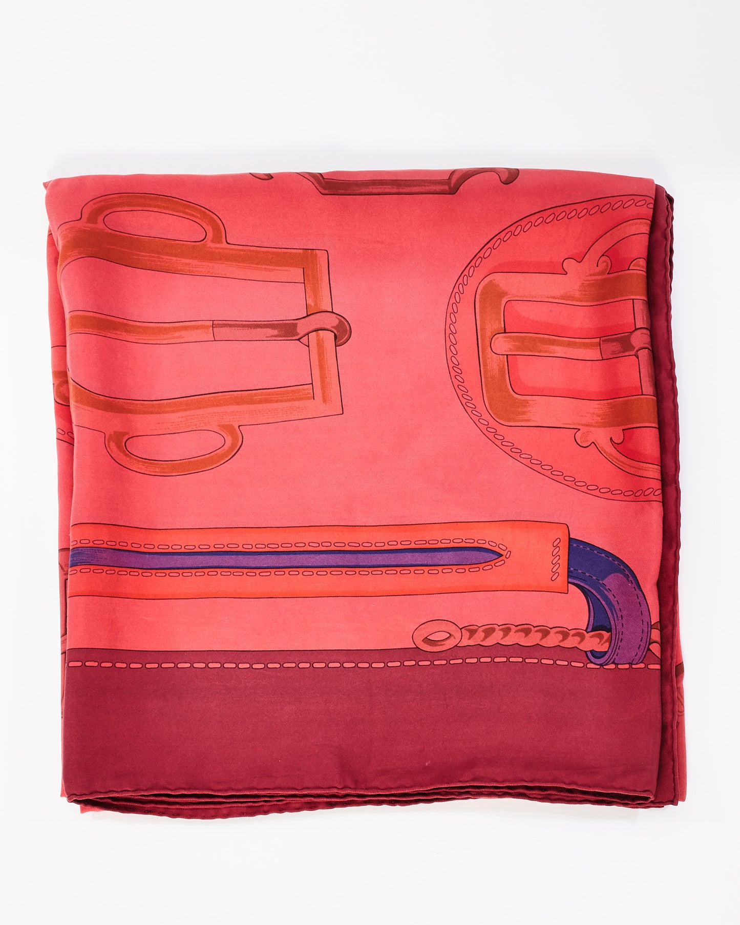 Hermès Pink Multi "Bovclerie D
Attelage" Silk Scarf/Shawl