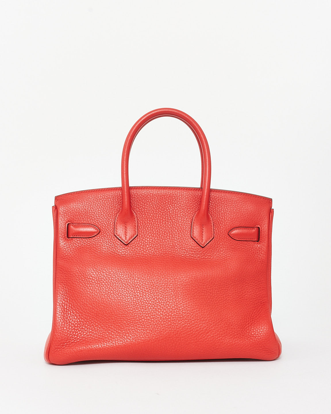 Hermès Red Rouge Tomate Clemence Leather Birkin 30 SHW