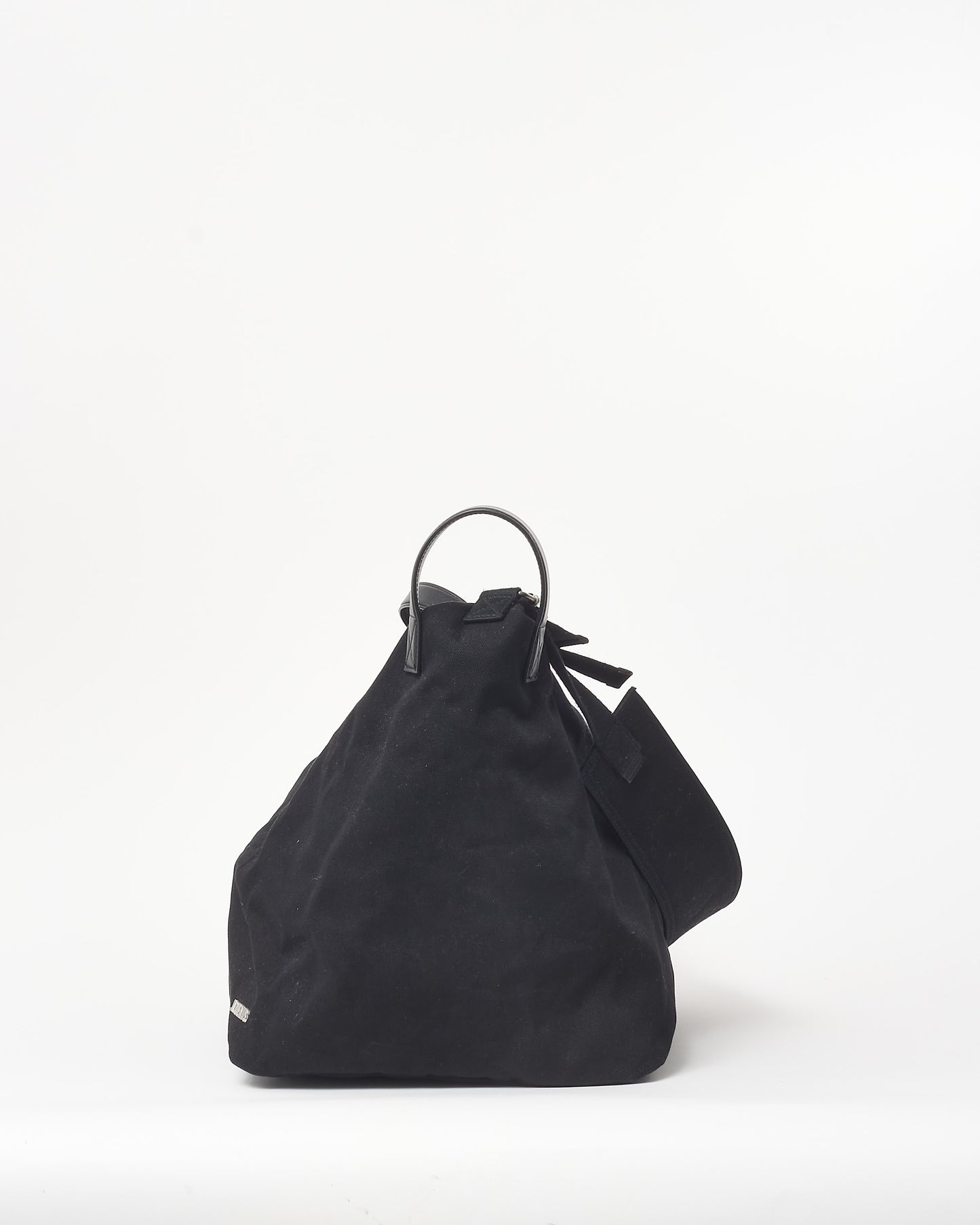 Jacquemus Black Canvas Weekender Travel Bag