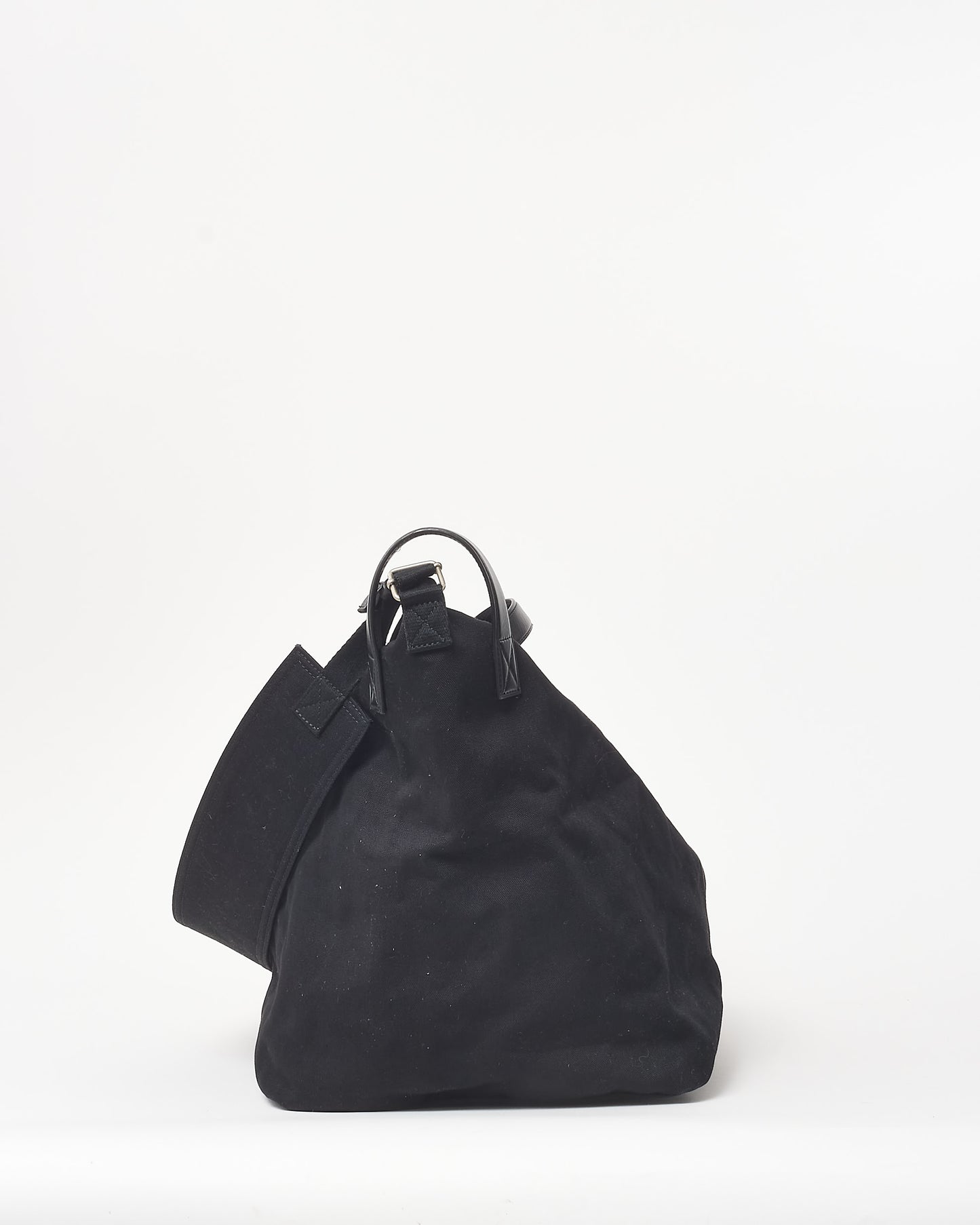 Jacquemus Black Canvas Weekender Travel Bag