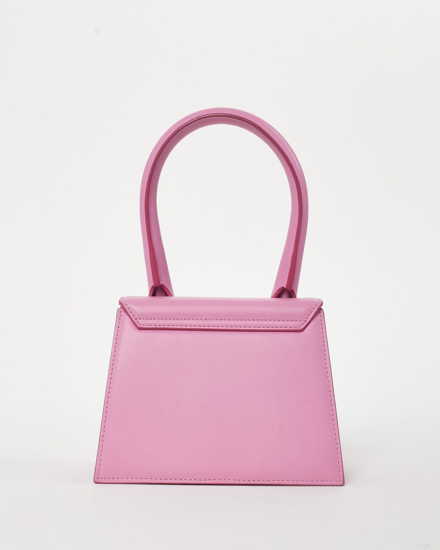 Jacquemus Pink Leather Le Moyen Chiquito Top Handle Bag