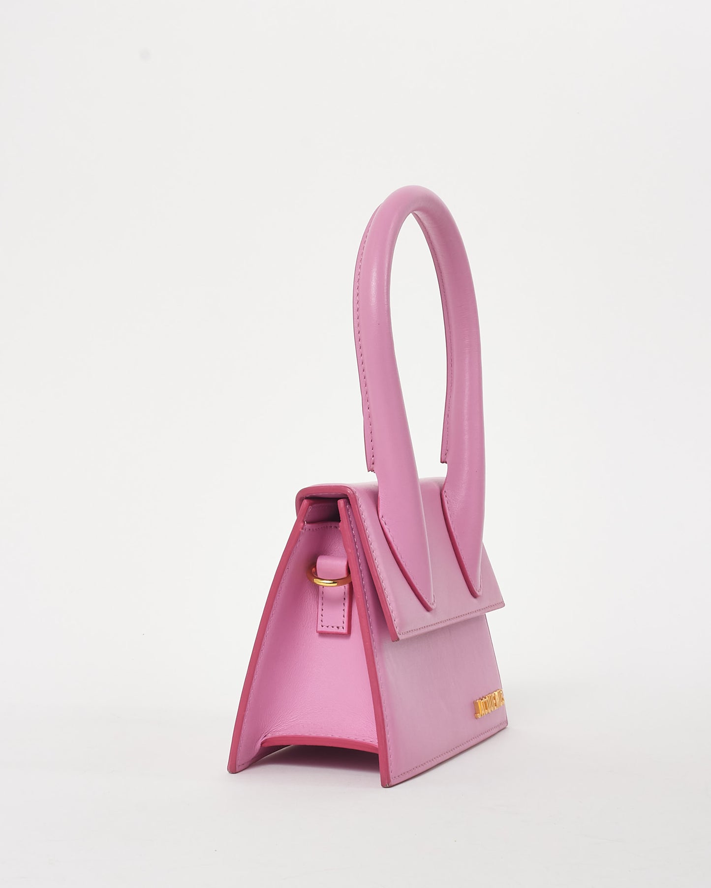 Jacquemus Pink Leather Le Moyen Chiquito Top Handle Bag