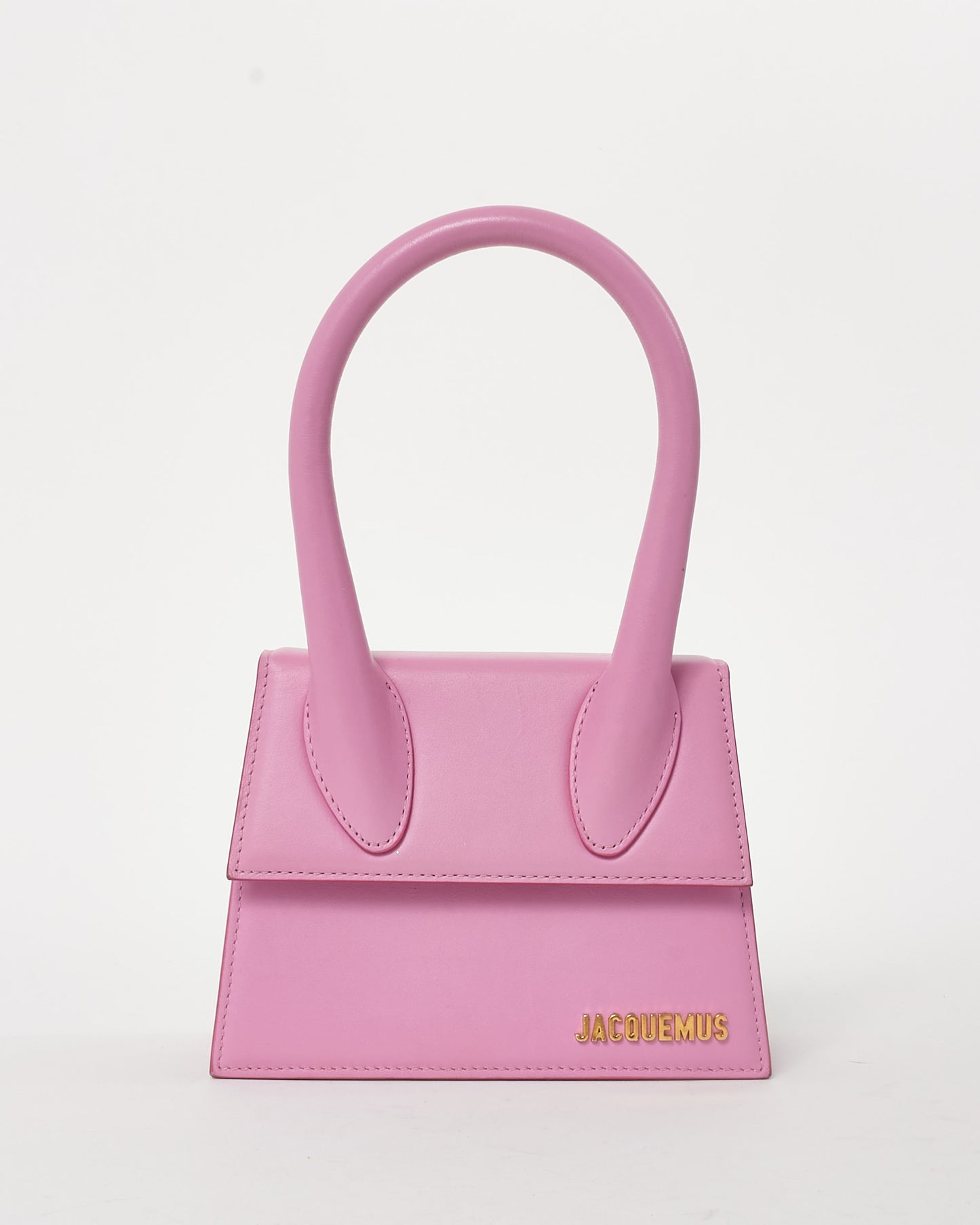 Jacquemus Pink Leather Le Moyen Chiquito Top Handle Bag