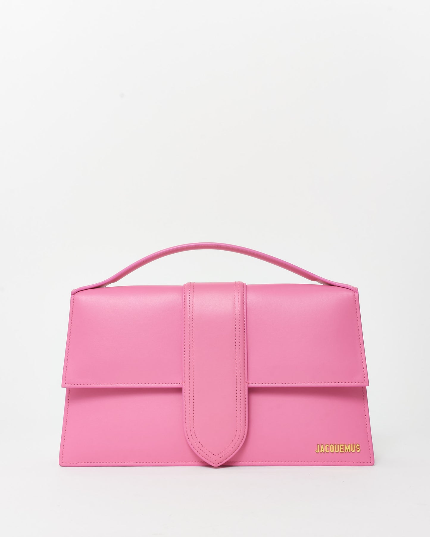 Jacquemus Pink Leather XL Le Bambino Bag with NO STRAP