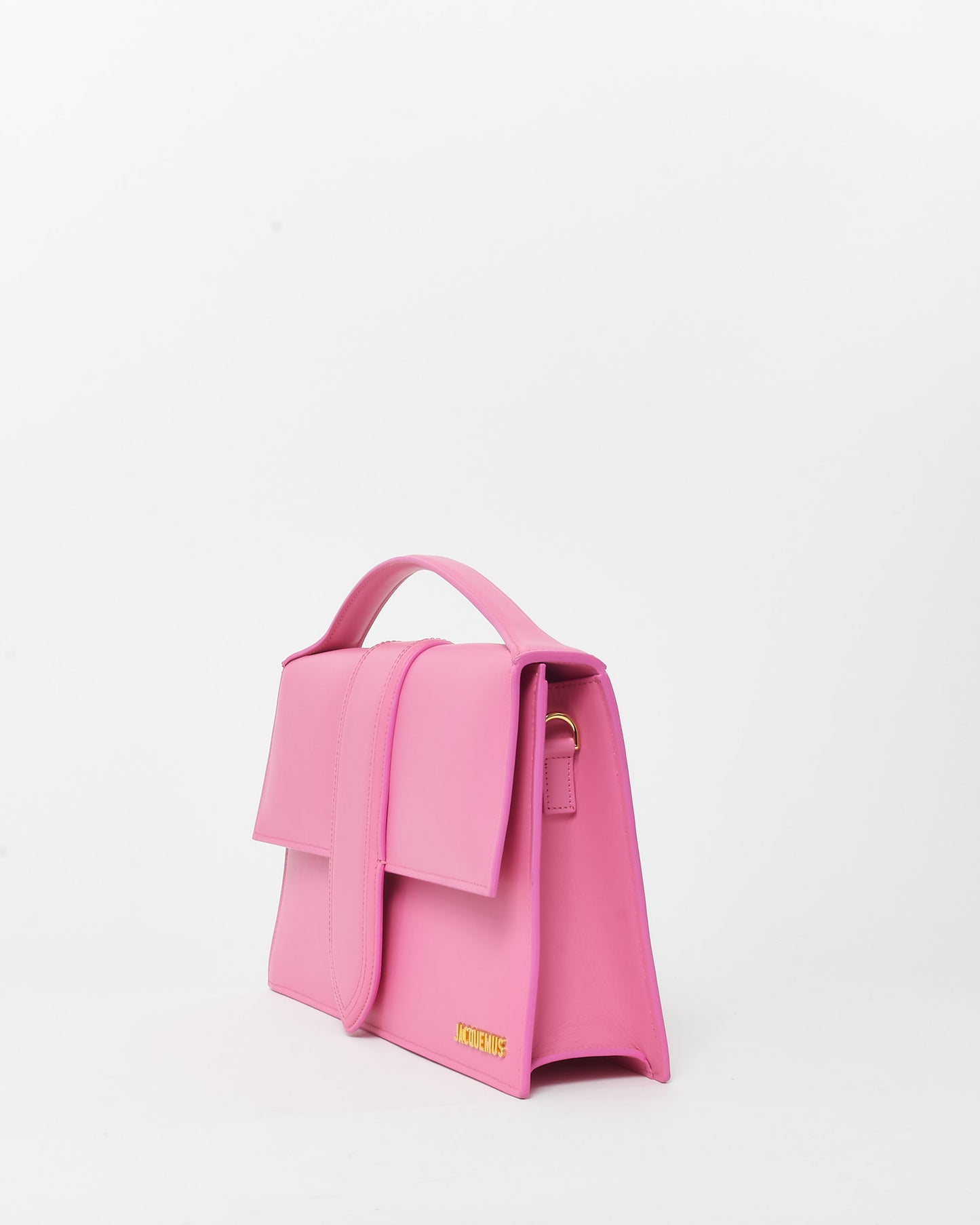 Jacquemus Pink Leather XL Le Bambino Bag with NO STRAP