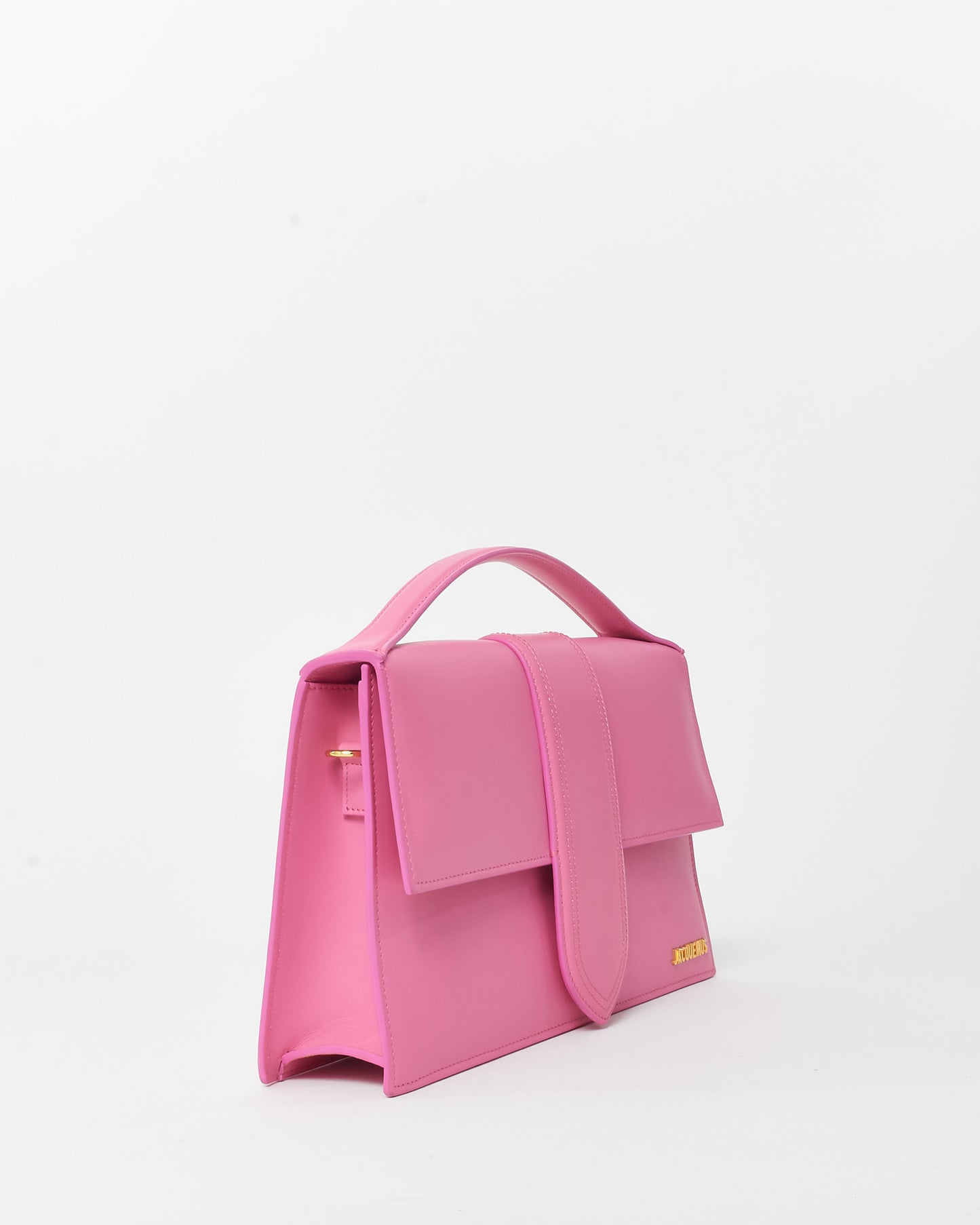 Jacquemus Pink Leather XL Le Bambino Bag with NO STRAP