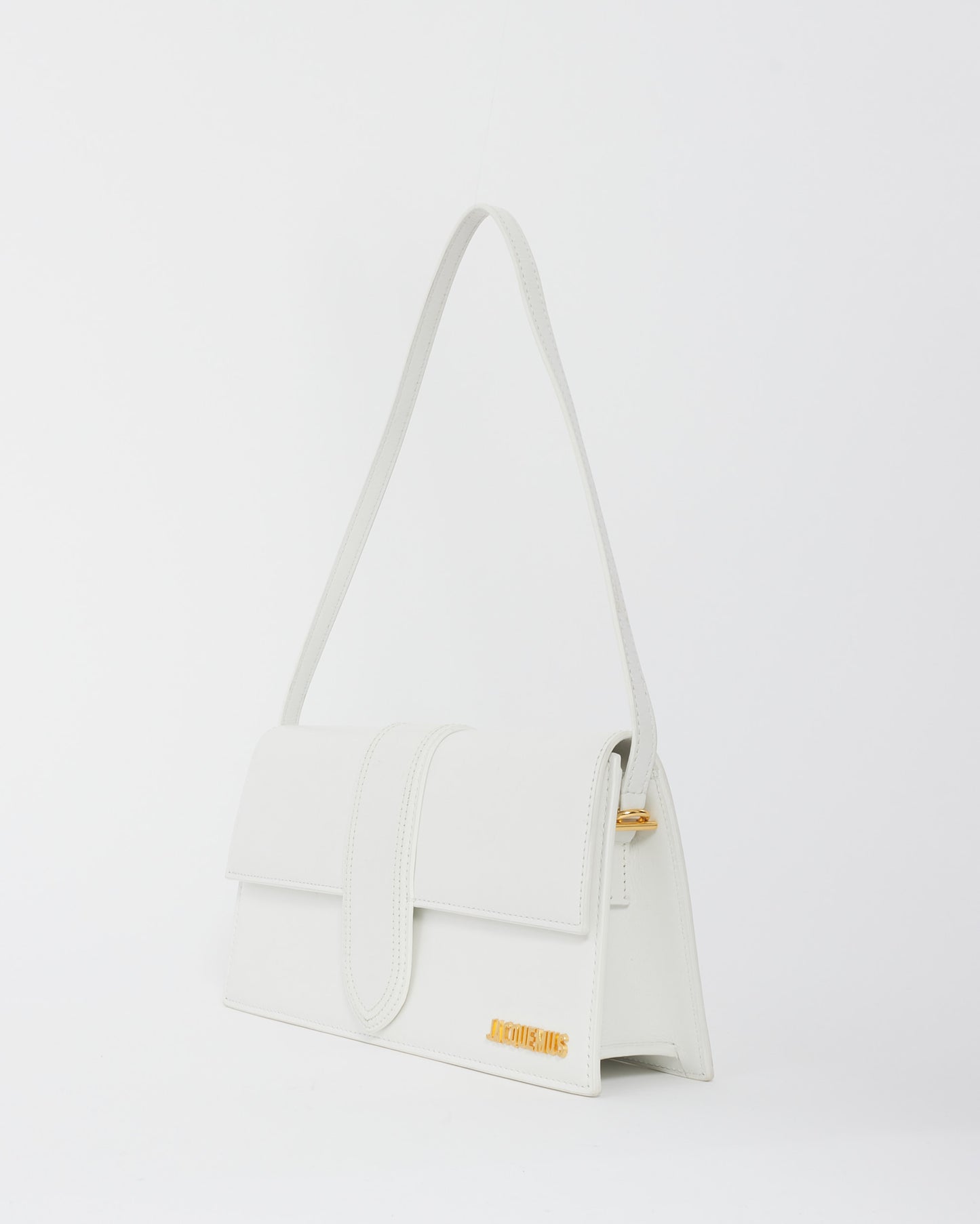 Jacquemus White Leather 
Le Bambino Long
 Shoulder Bag