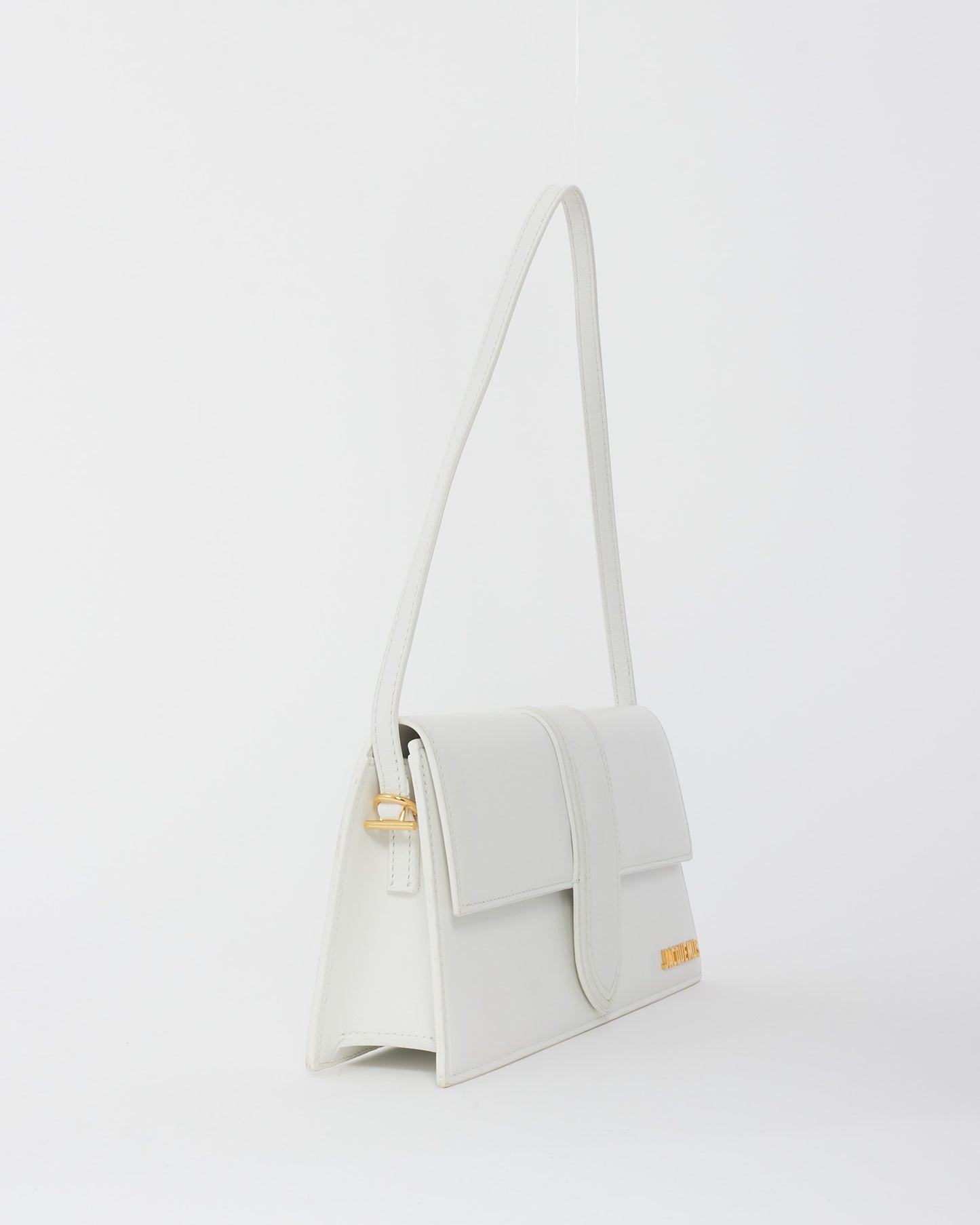 Jacquemus White Leather 
Le Bambino Long
 Shoulder Bag