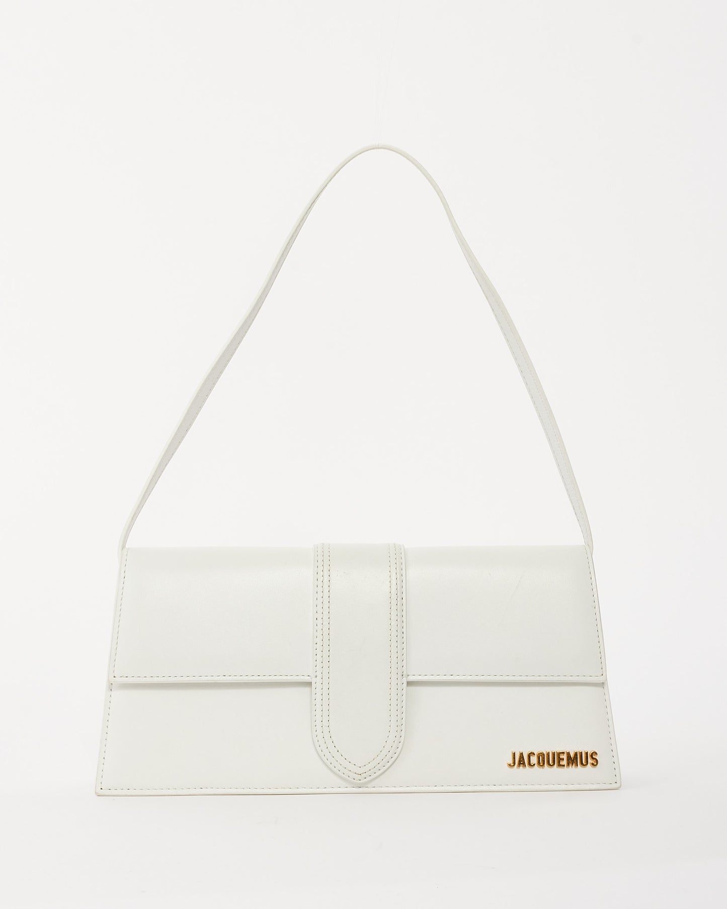 Jacquemus White Leather 
Le Bambino Long
 Shoulder Bag