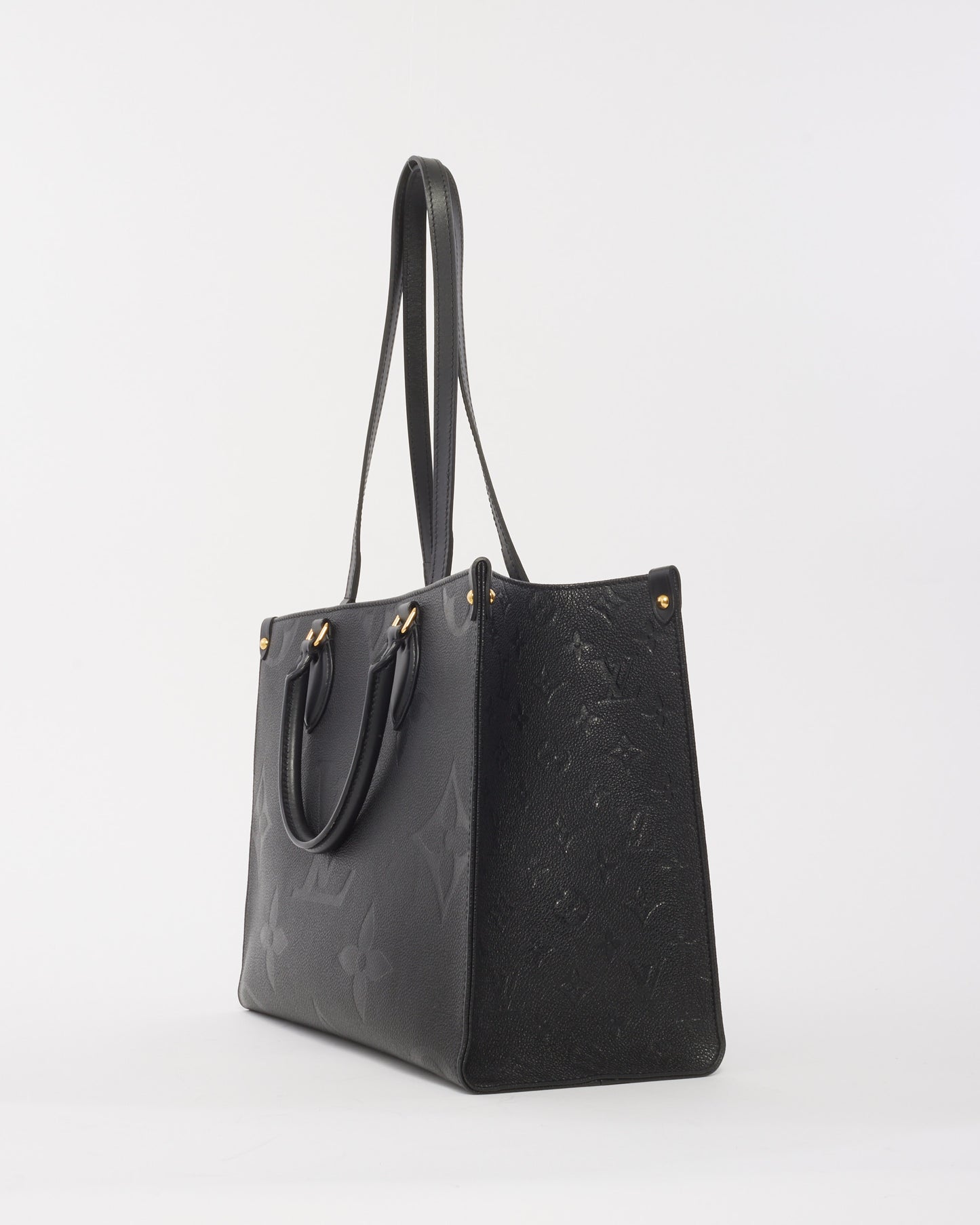 Louis Vuitton Black Empreinte Leather MM On The Go Bag