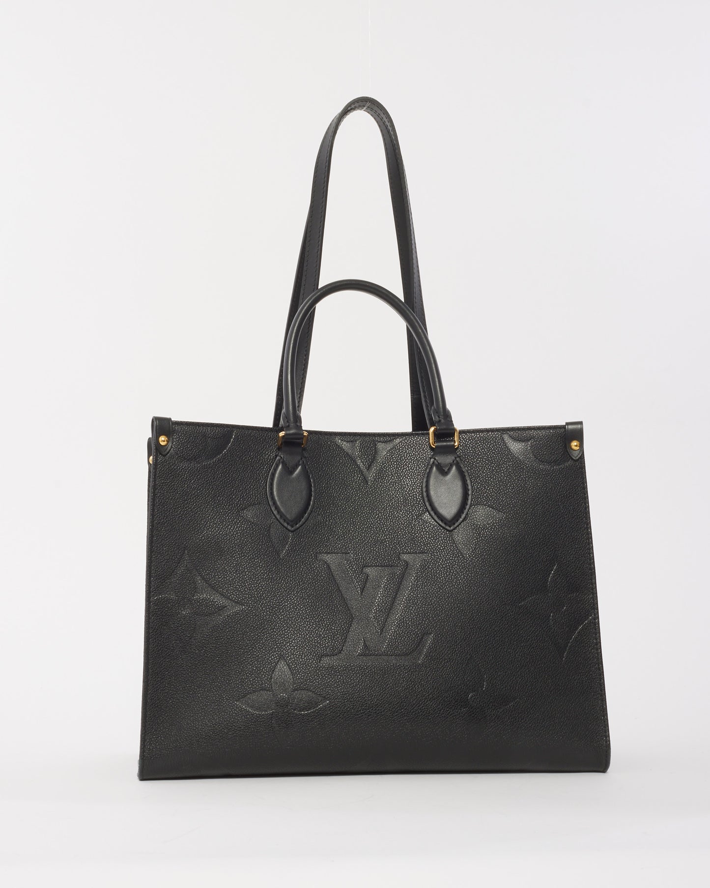 Louis Vuitton Black Empreinte Leather MM On The Go Bag