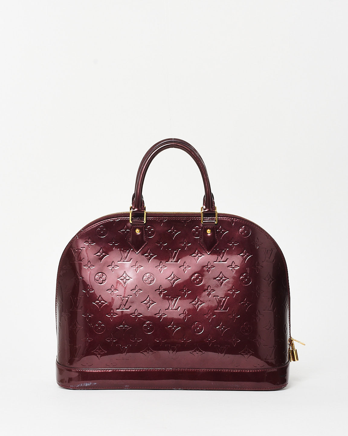 Louis Vuitton Burgundy Griotte Vernis Leather Monogram Alma GM