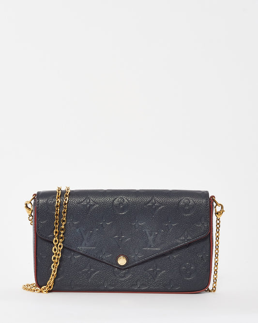 Louis Vuitton Navy Empreinte Monogram Leather Félicie Pochette