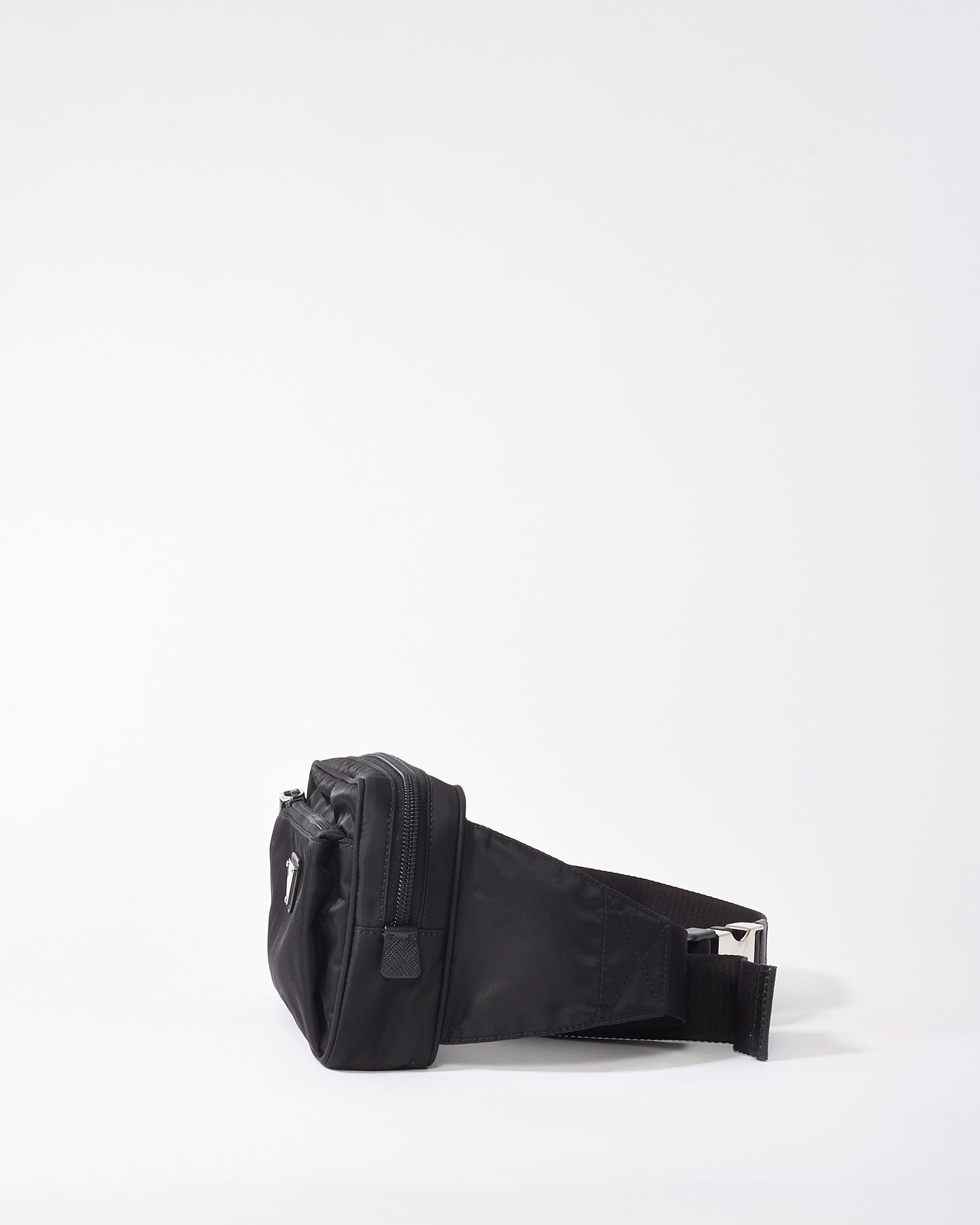 Prada Black Nylon Logo Belt Bag